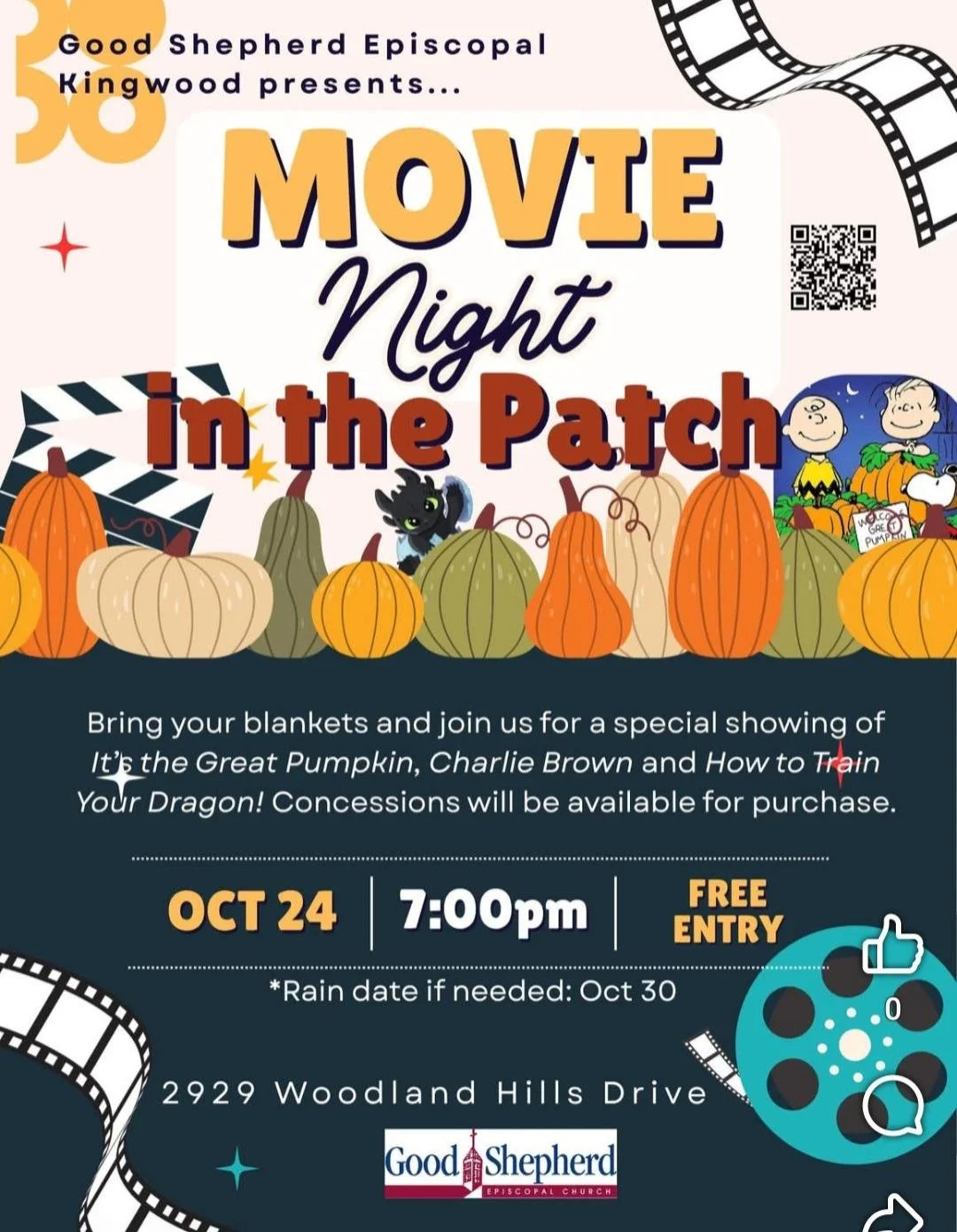 Pumpkin Patch Movie Night: It’s the Great Pumpkin, Charlie Brown and How to Train Your Dragon