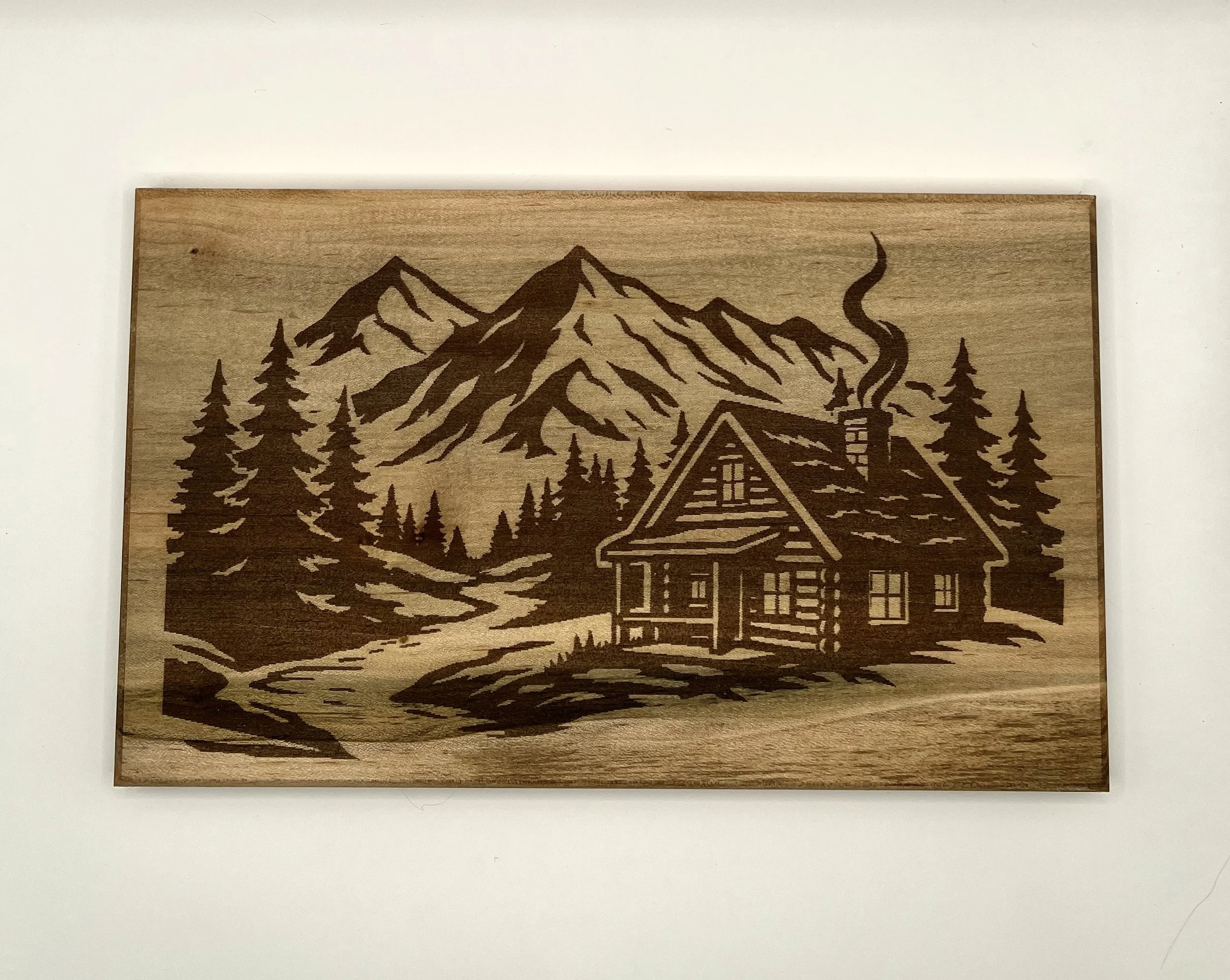Mountain Cabin Wooden Wall Art