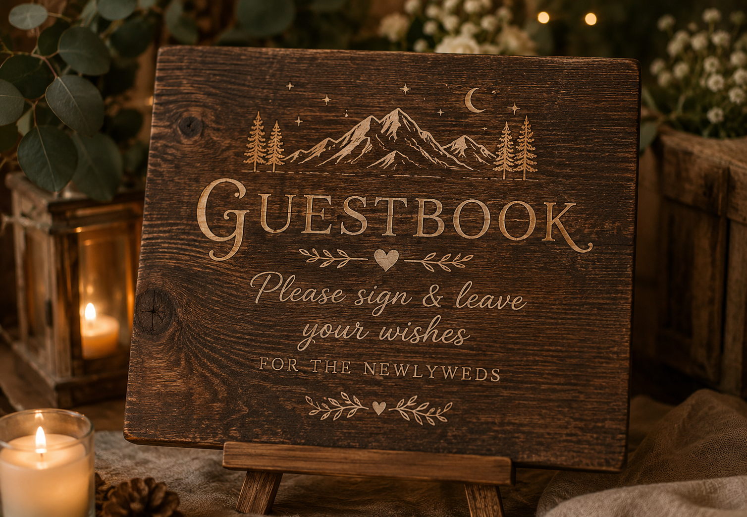 Wooden Guestbook