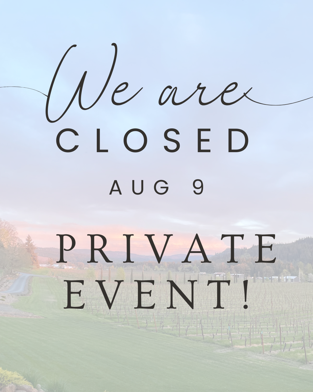 Closed for private event