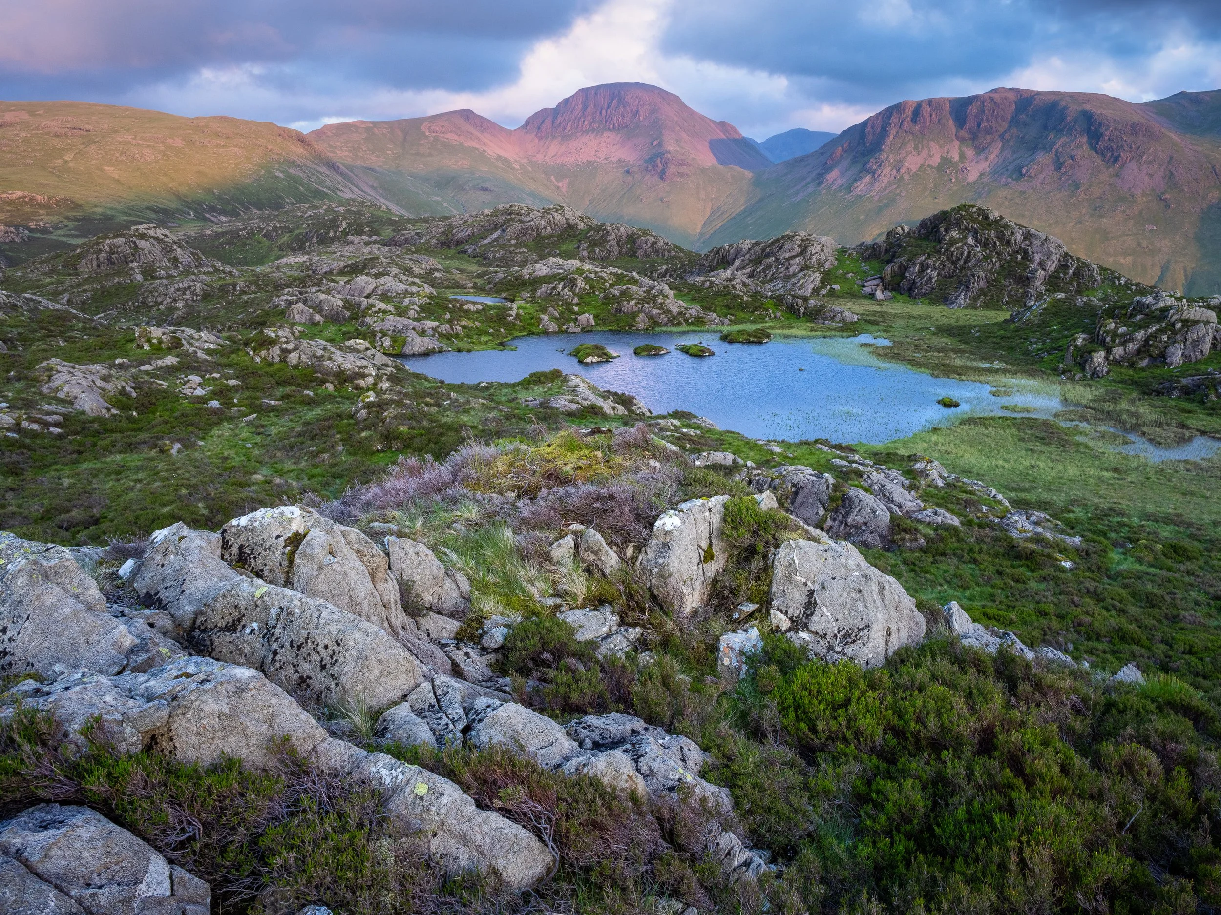 Landscape photography from Innominate Tarn, Haystacks in the Lake District.