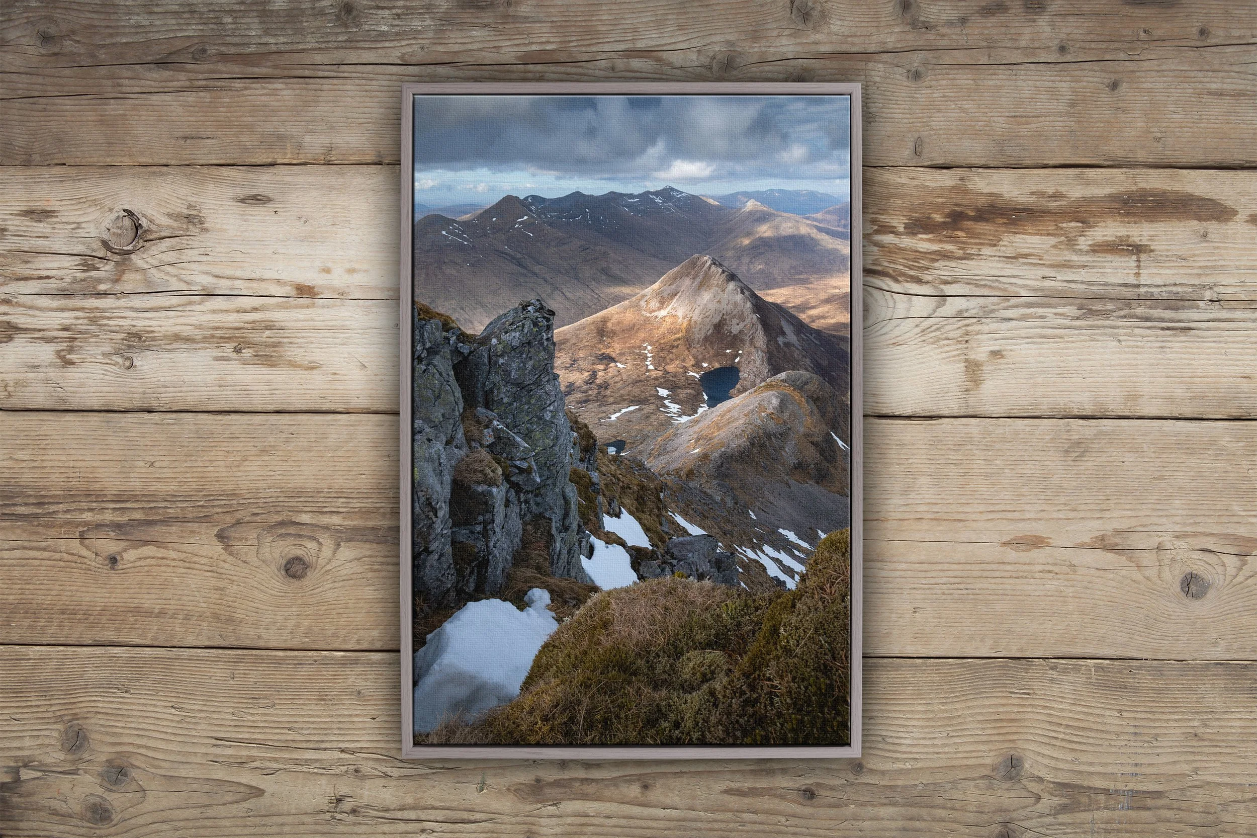 Framed Canvas Gallery Block- Grey