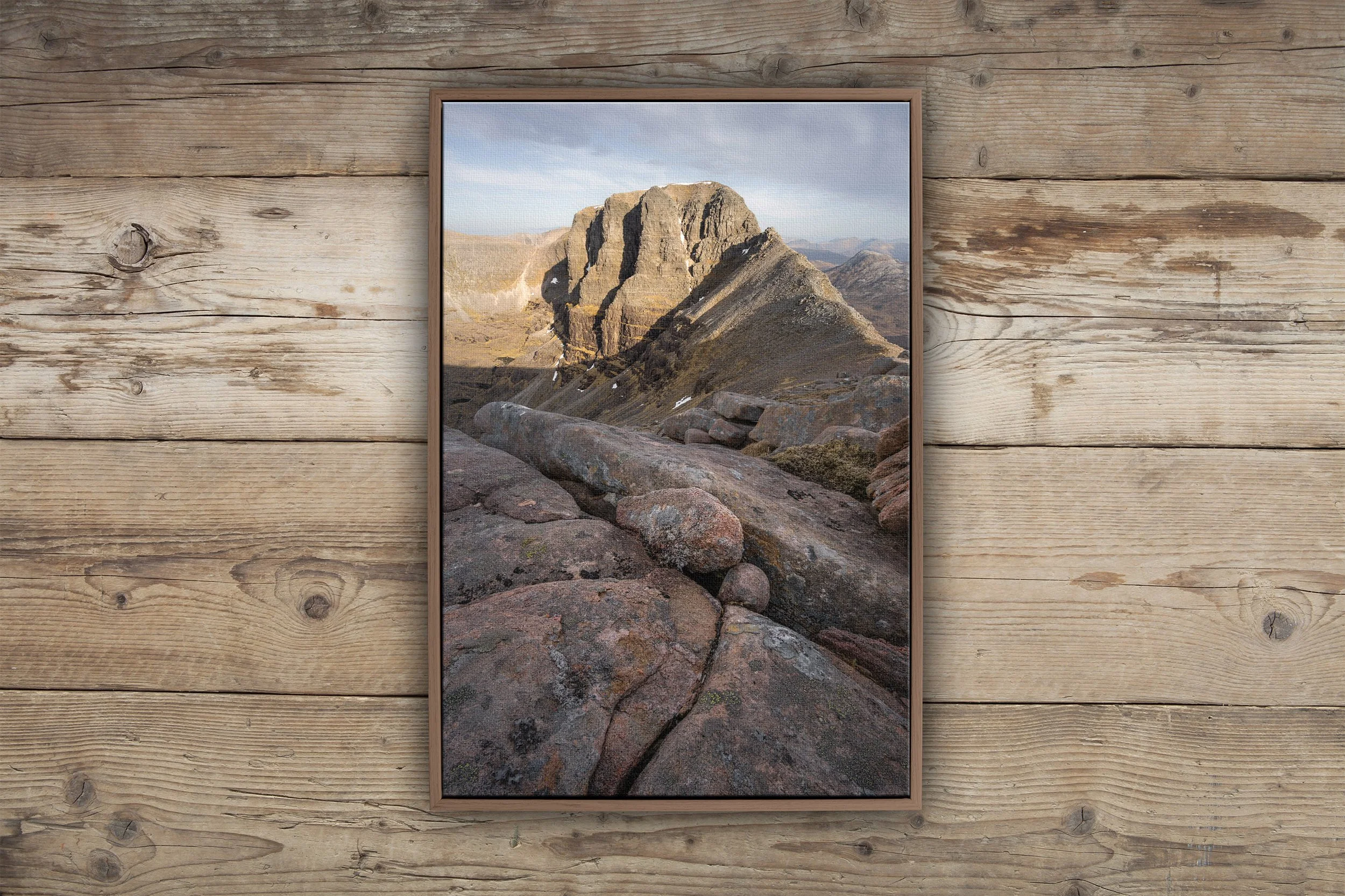 Framed Canvas Gallery Block - Walnut