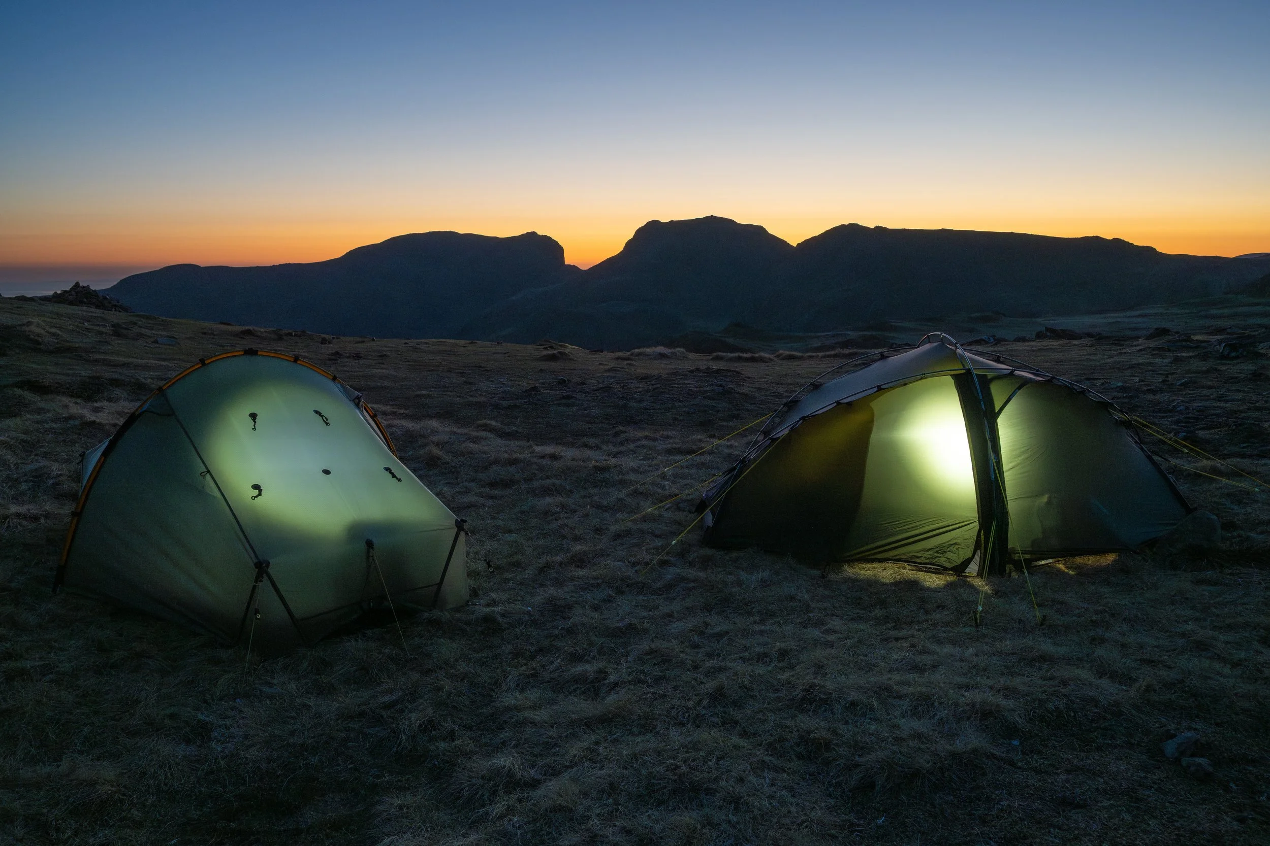 Wild camping in the Lake District National Park during an Expedition with Ross Davidson Photography.