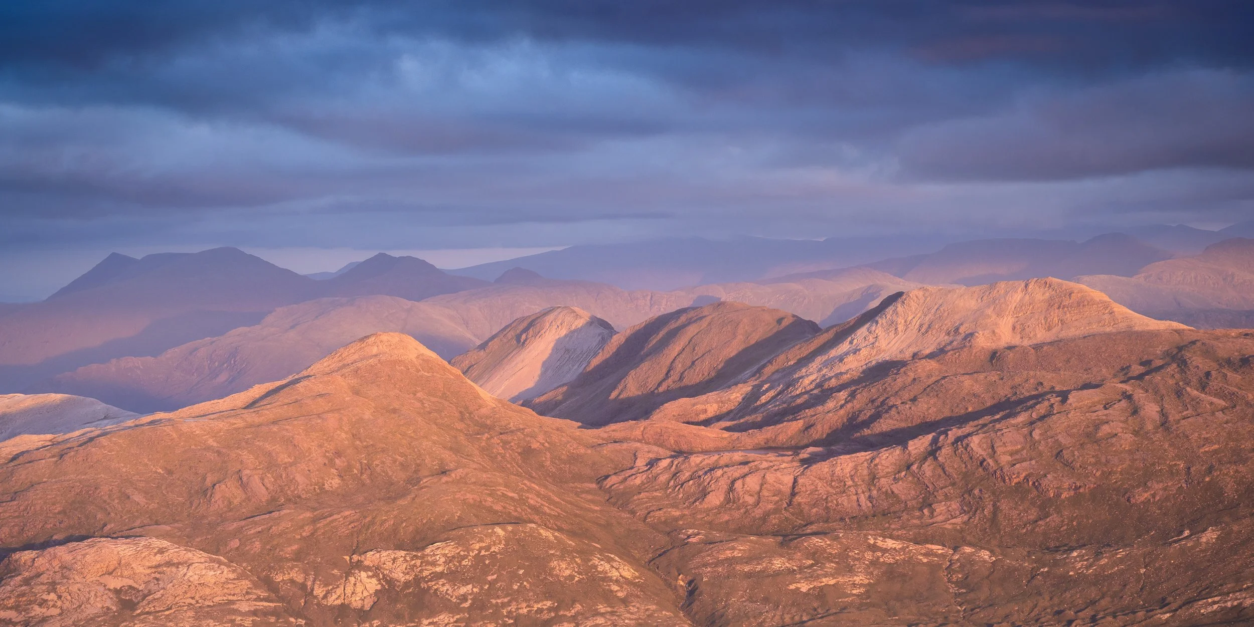 Sunset photograph from Liathach in Torridon in the Scottish Highlands.