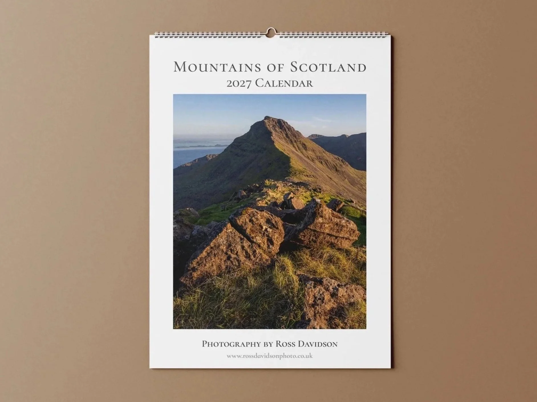 Ross Davidson landscape photography calendar of the mountains of Scottish Highlands. 2027 Calendar
