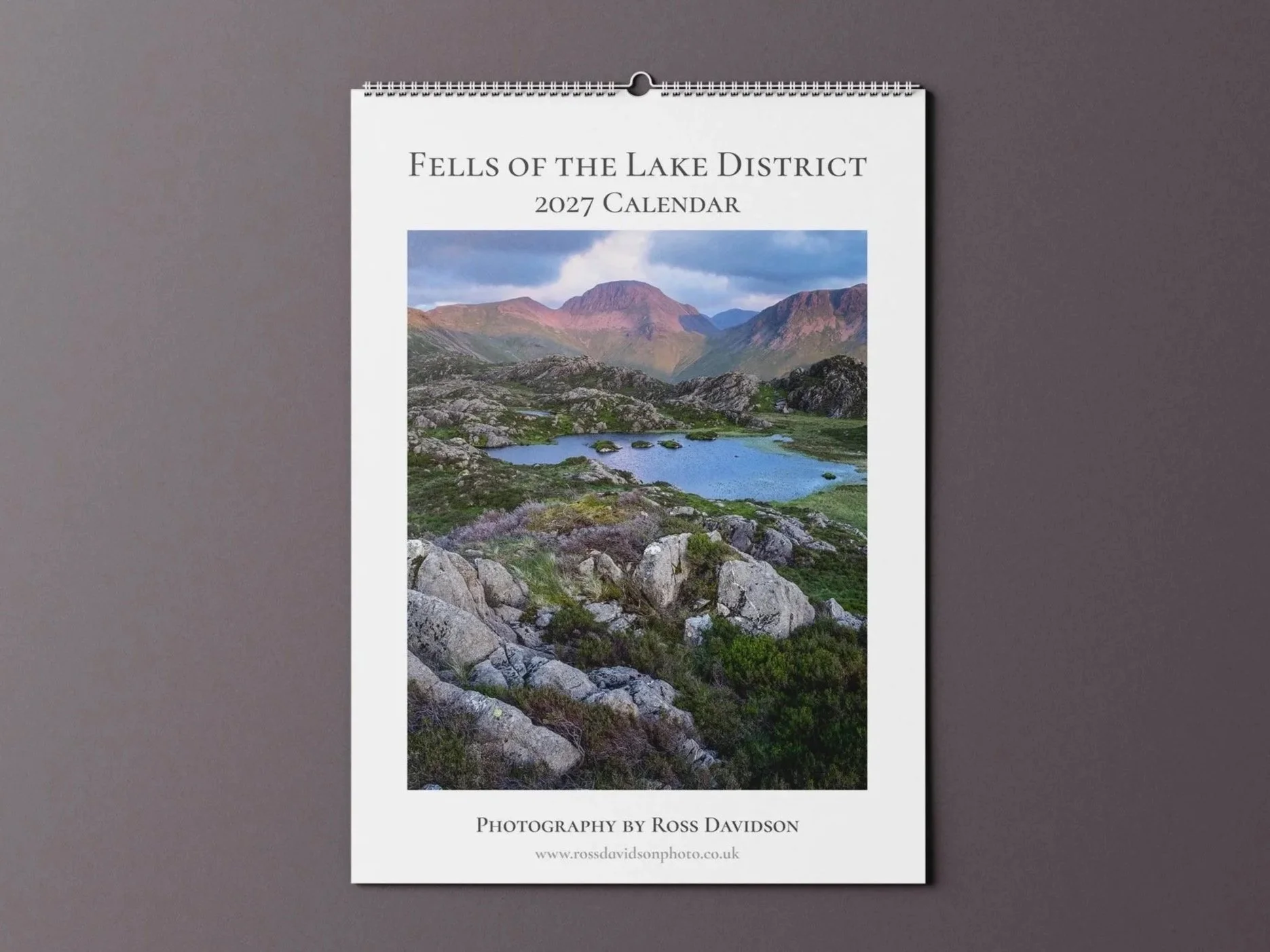 Ross Davidson landscape photographer 2027 calendar of the fells of the Lake District