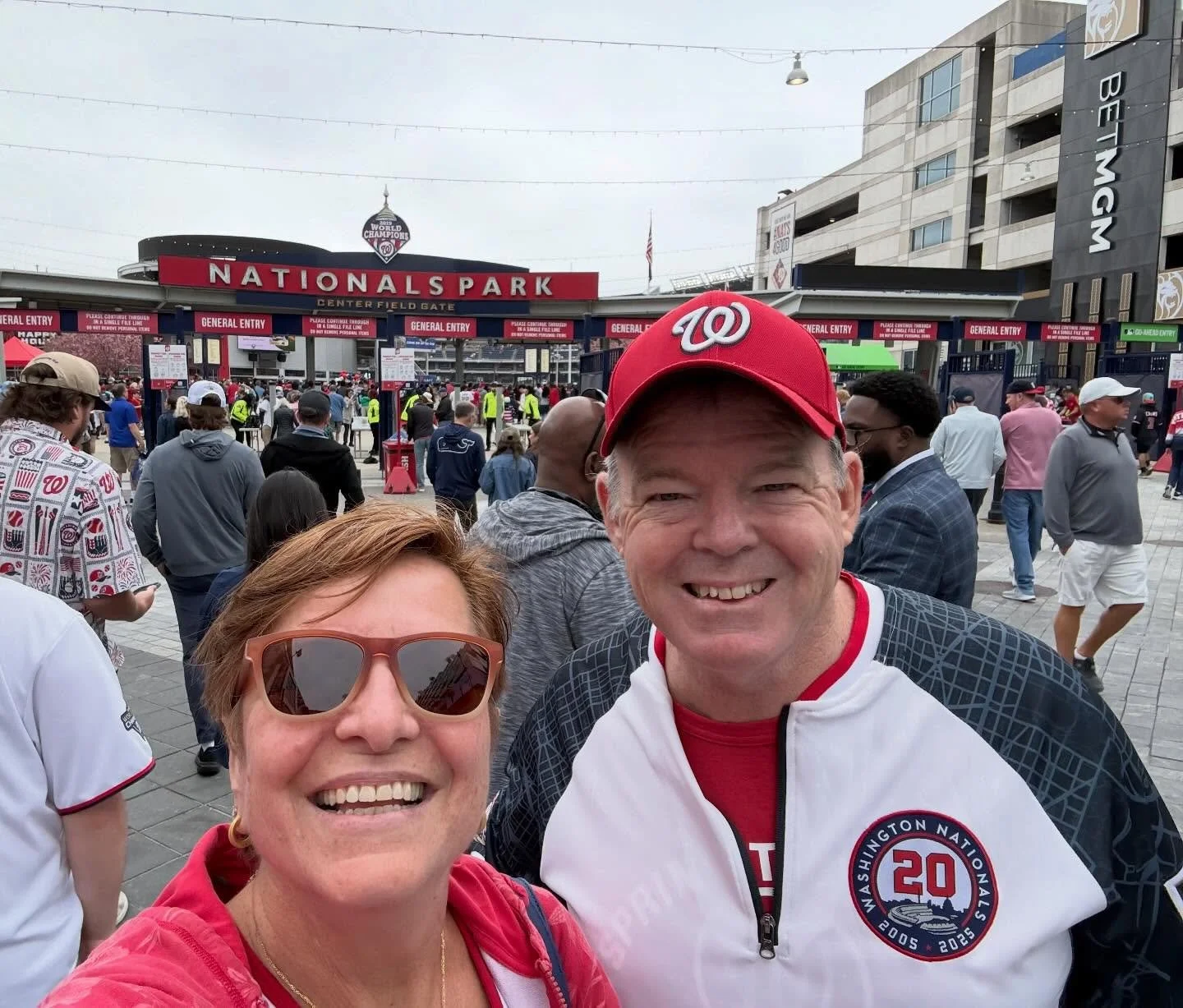 Opening day with my fave Nats fan @greg.auld! Also my annual reminder to @missyk73 that my summer job has started 😜