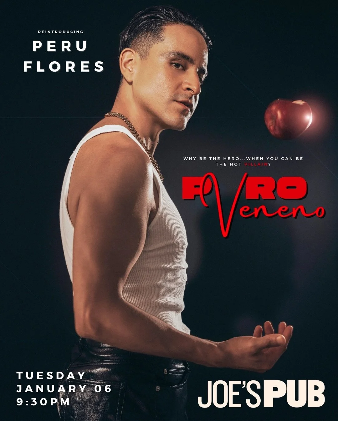 in 2026&hellip; be a villain 🔪

Every villain has an origin story. Actor, comedian, and aspiring telenovela villain Peru Flores is here to tell you his. 

In a one-of-a-kind show, New York Times featured performer Peru Flores is ready to walk you th