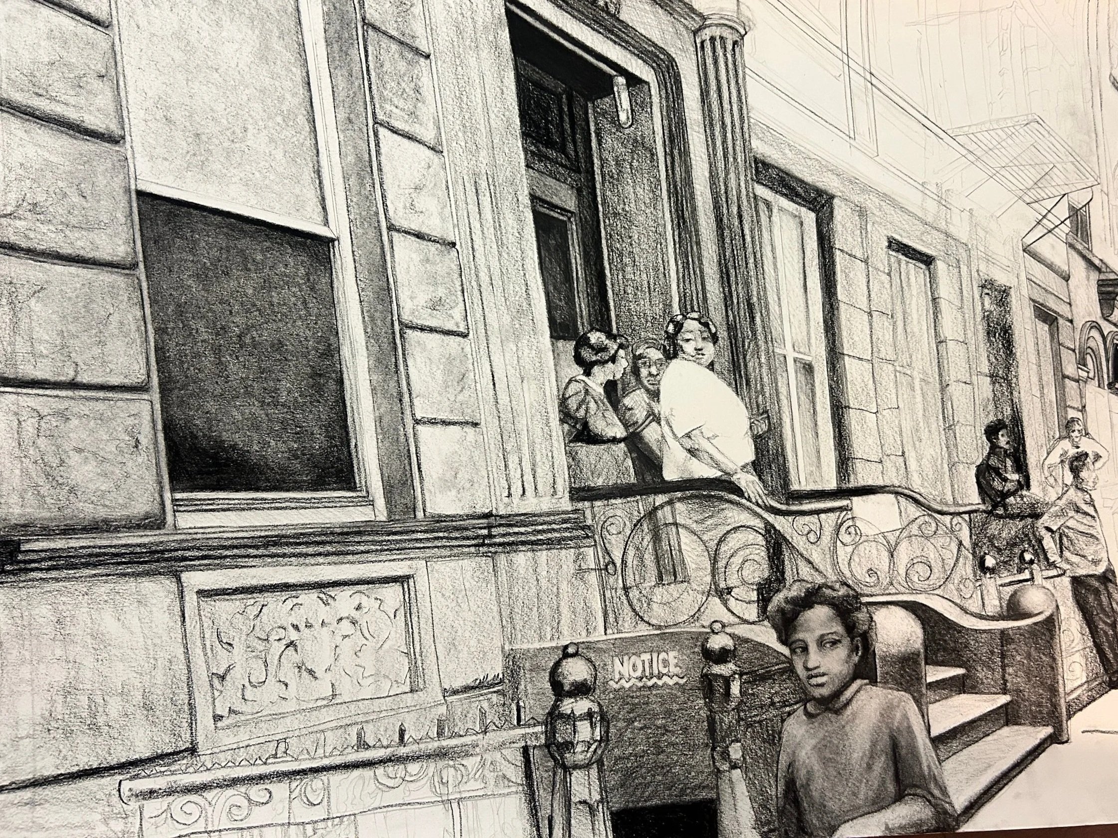 Charcoal on paper
40" x 30"
Work in progress