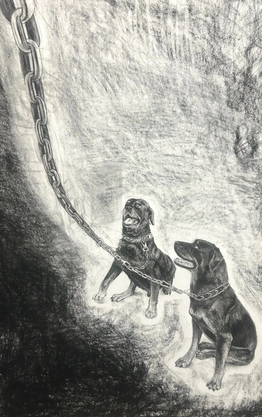 Charcoal on paper
30" x 40"
Work in progress