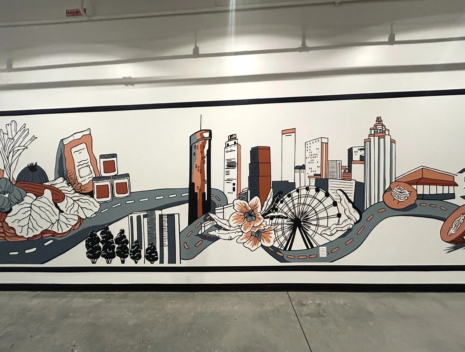 Detail of Mural in Upper Westside Market. 