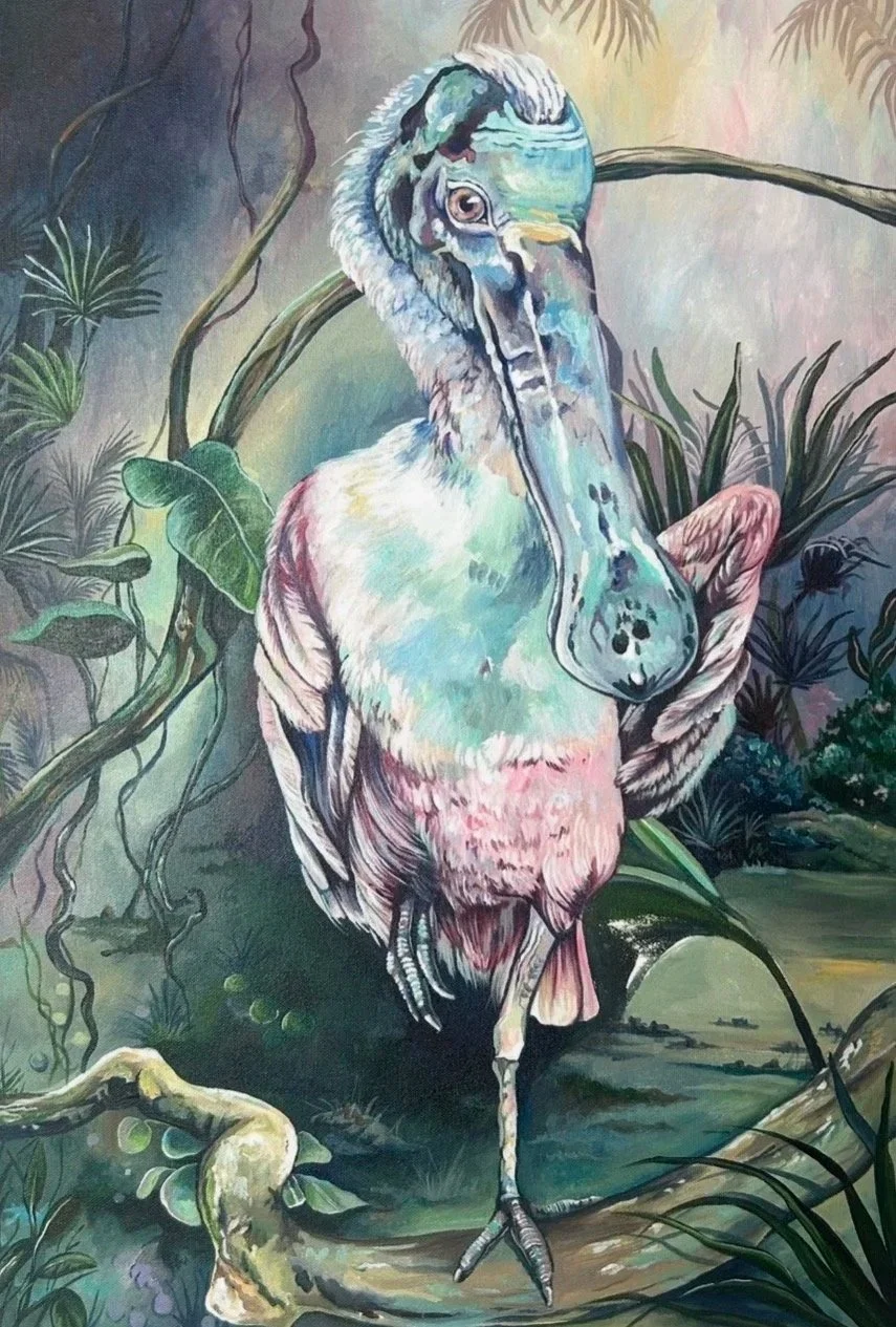 "Perched" Acrylic on canvas. 