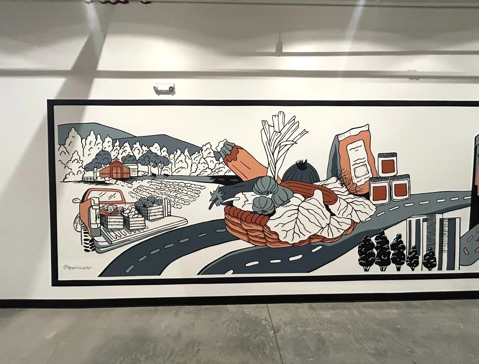 Detail of Mural in Upper Westside Market. 