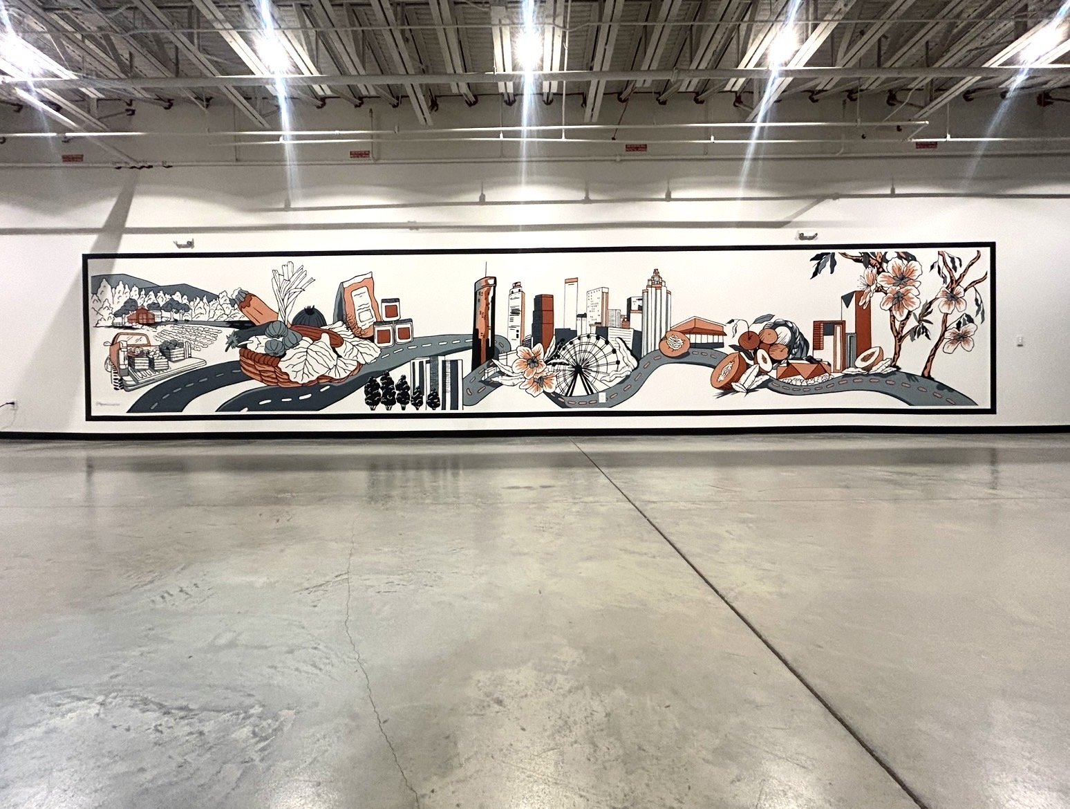 Interior Mural for Upper Westside Market in Atlanta, Georgia. 