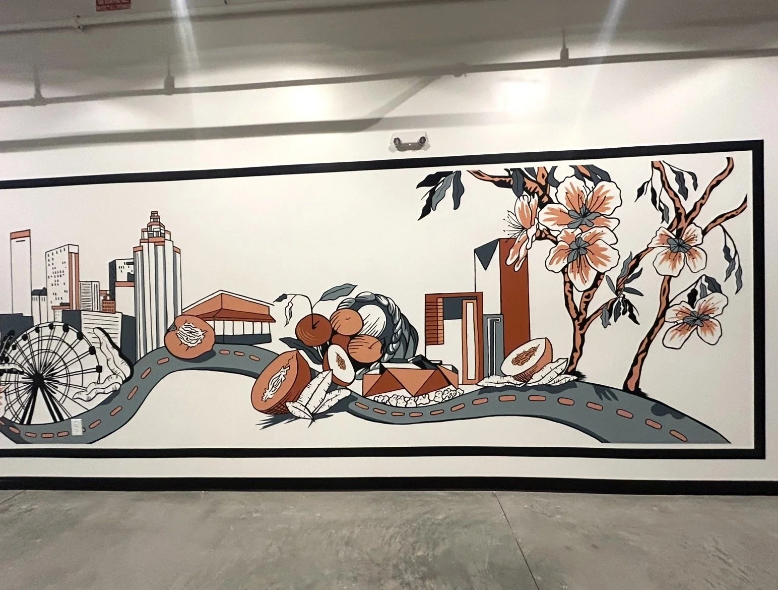 Detail of Mural in Upper Westside Market. 