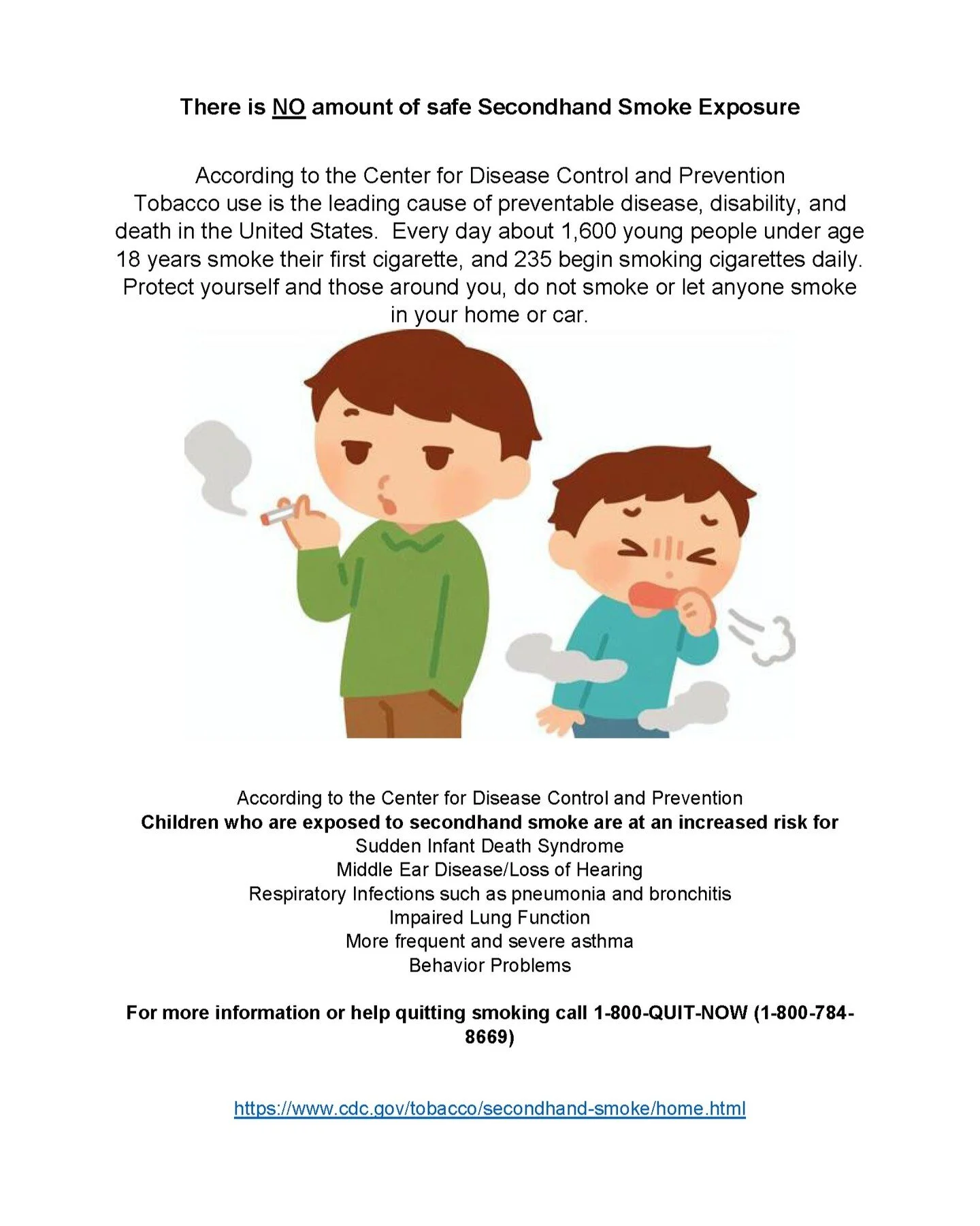 Check out this helpful graphic on the dangers of secondhand smoke. For more information on this topic, visit the CDC's website!