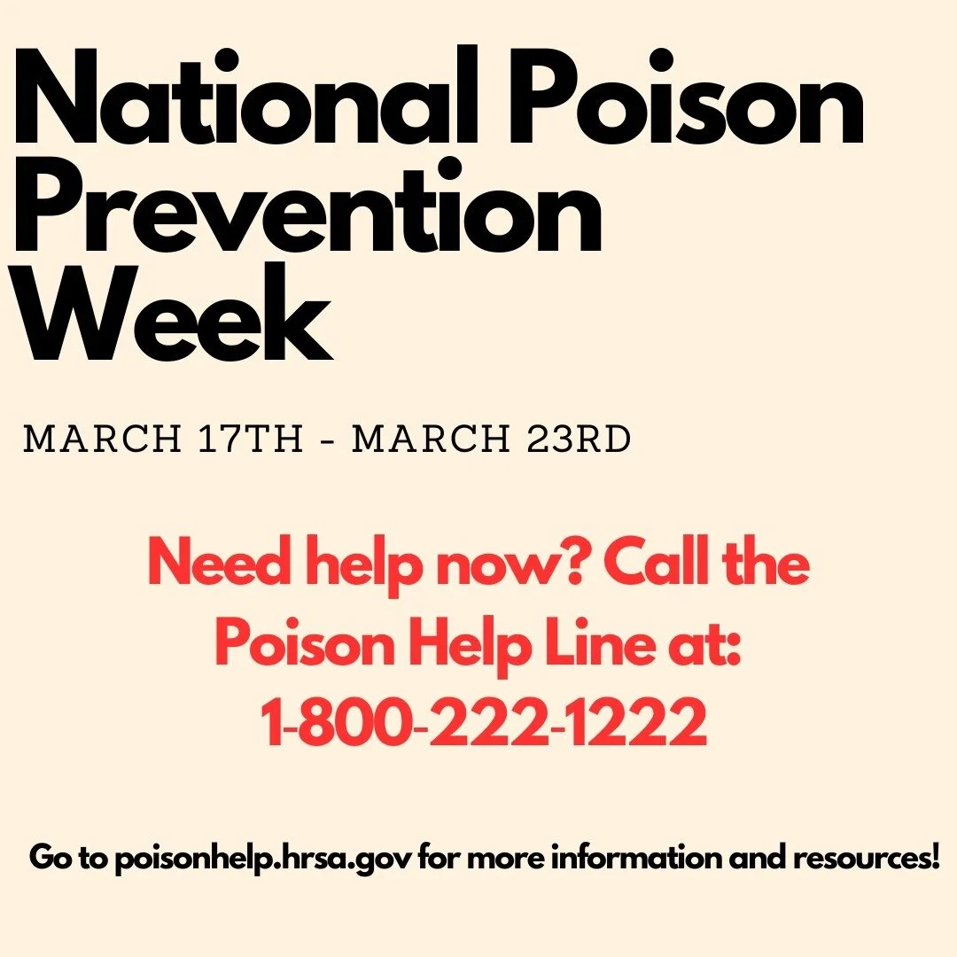 This week is National Poison Prevention Week. For helpful resources and information on how to stay safe, visit the Health Resources and Services Administration's poison help page!