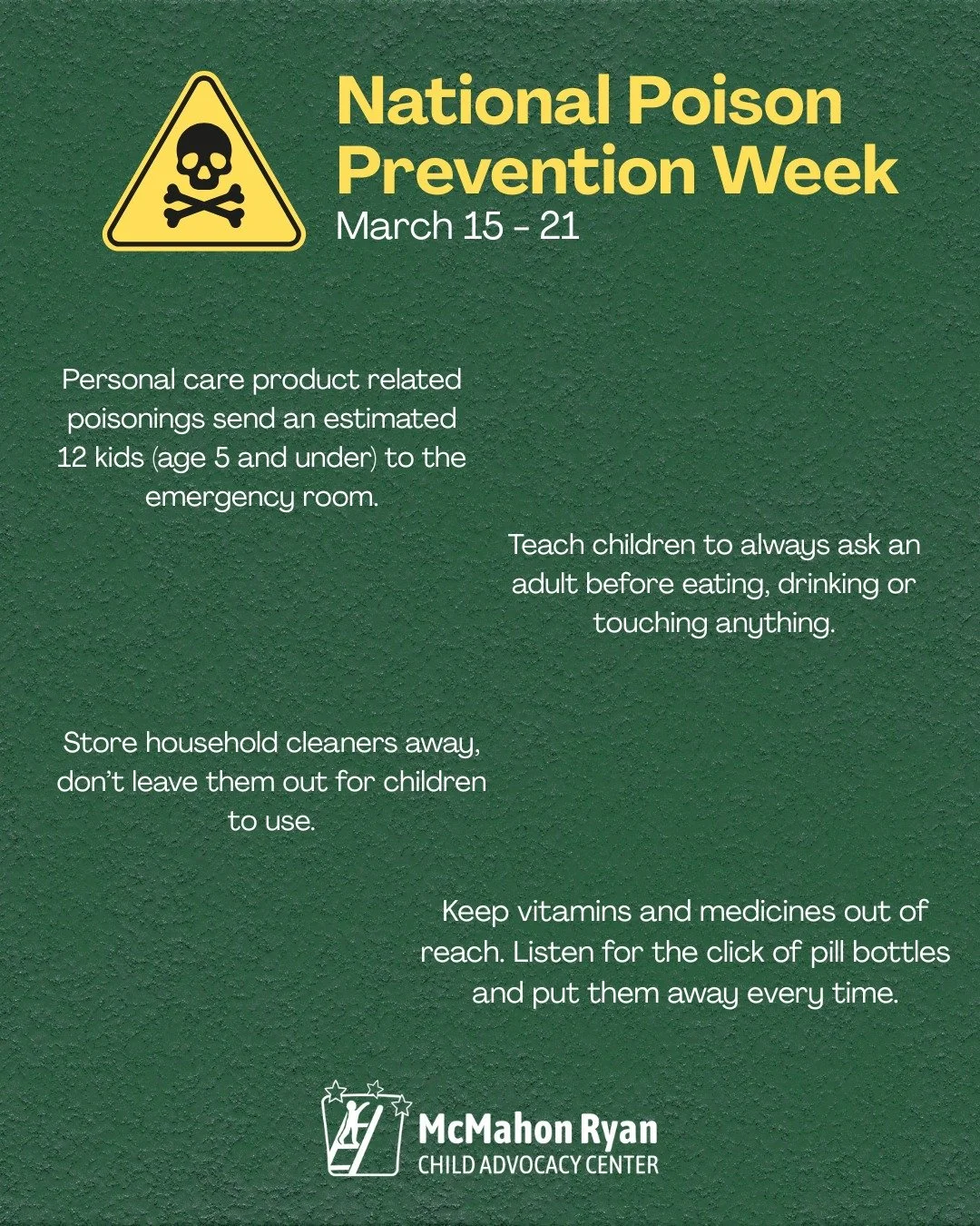 It only takes a moment for a child to get into something dangerous. During National Poison Prevention Week, keep your home safe and the Poison Help line close: 1‑800‑222‑1222. 📞💛
