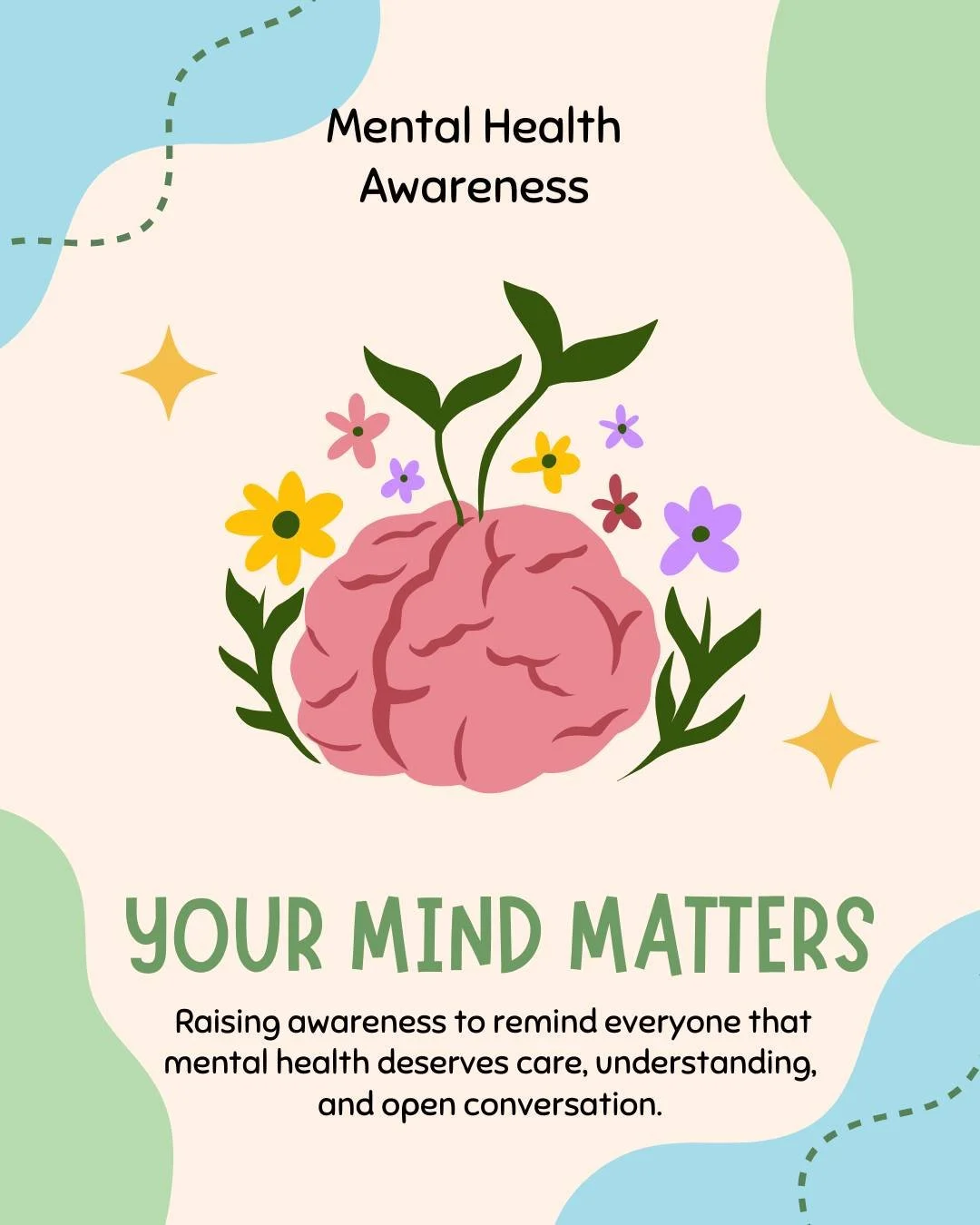 Your mind matters. 🌱 Mental health deserves care, understanding, and open conversation&mdash;just like physical health. This Mental Health Awareness Month, let&rsquo;s keep learning, listening, and supporting one another. #MentalHealthAwarenessMonth