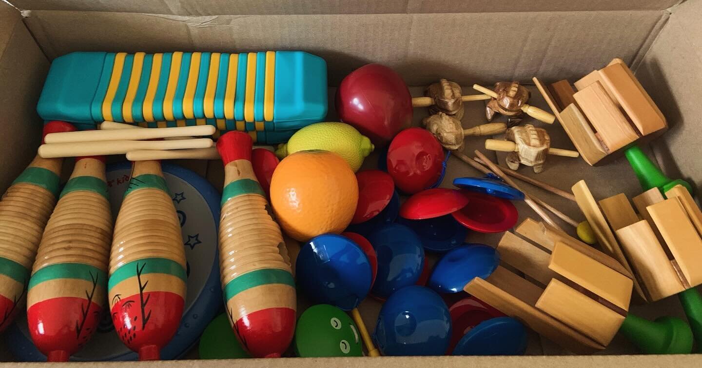 Freshening up our play along bins with some new instruments! We can&rsquo;t wait to share them with you next week!