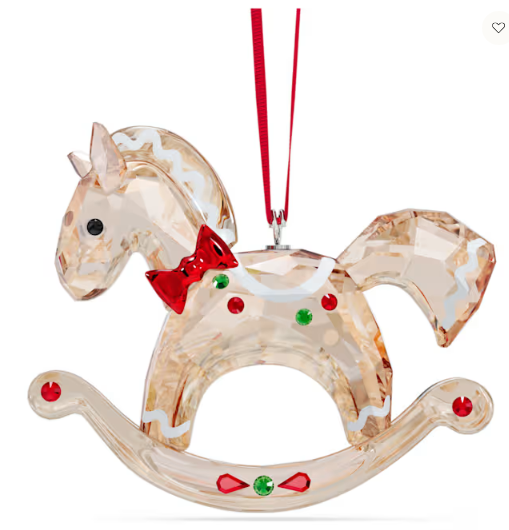 Holiday Cheers Gingerbread Rocking Horse Ornament