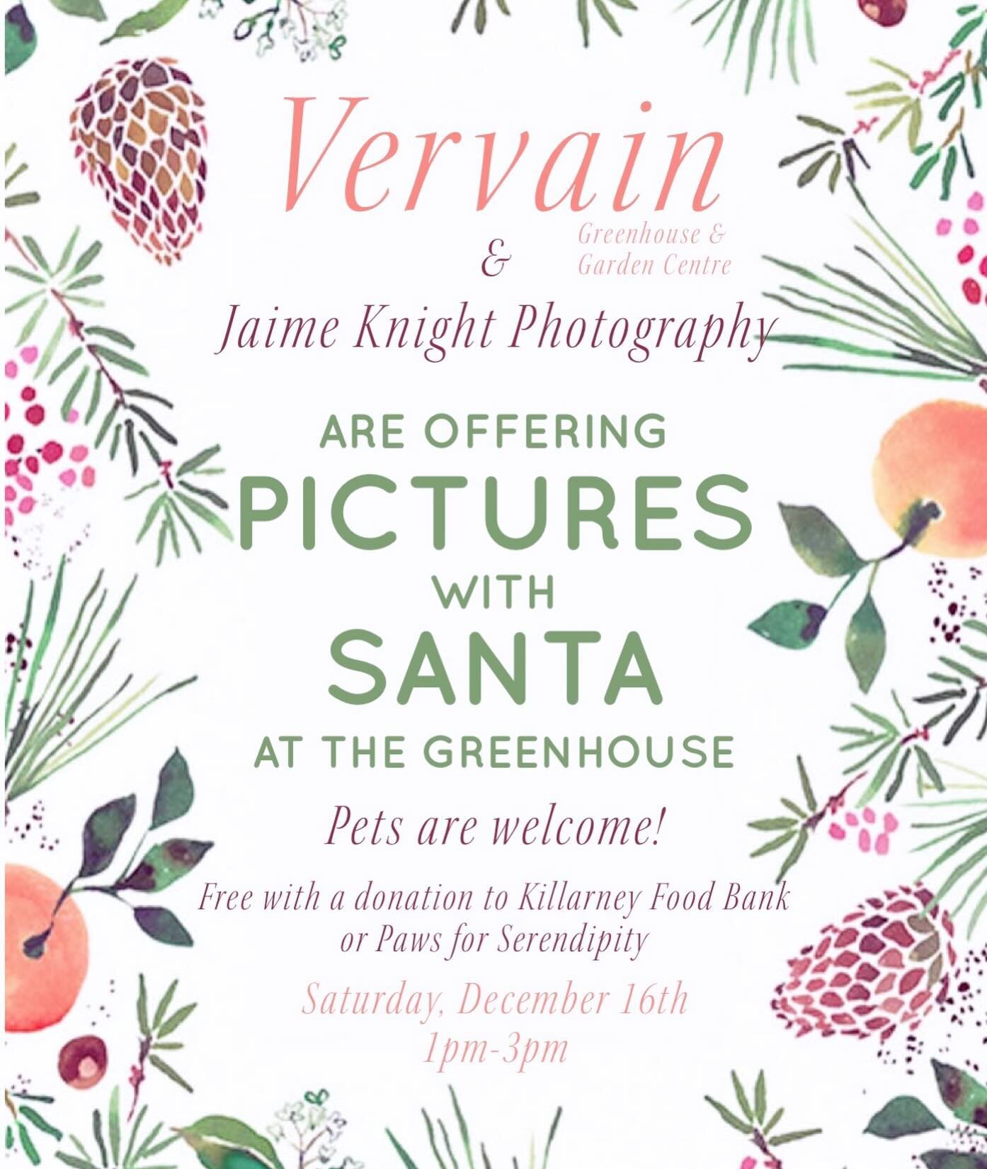 Our last weekend open for the season! 

Santa Pictures with @jaimeknightphotography this Saturday at the greenhouse! 
1-3pm