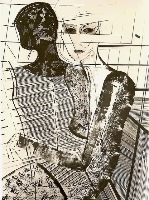 Accident, encre, 78 x 103 cm, circa 1970