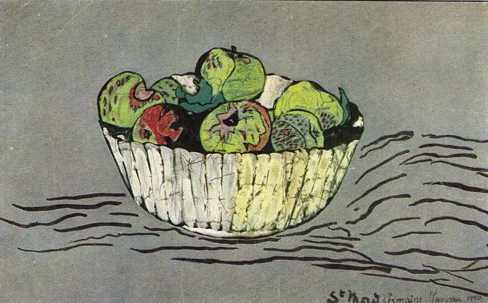 Dessin d'élève réalisé selon la méthode Helguy, Germaine Rameau, 1920