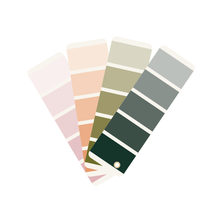 Digital illustration of a set of swatches