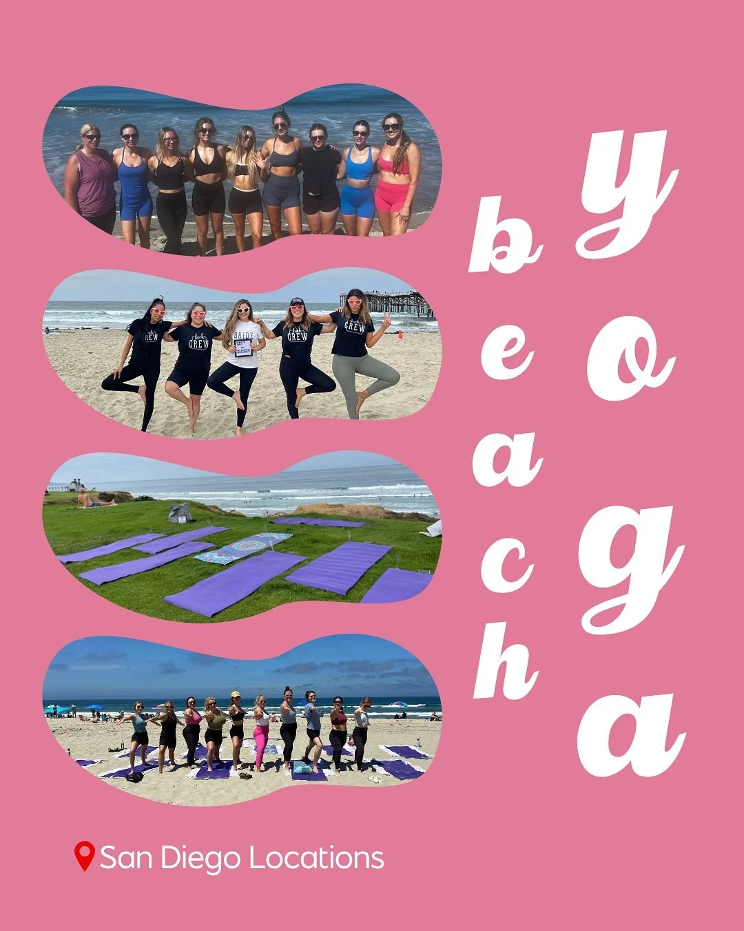 Us 🤝  some of the best beach yoga spots in San Diego. 

When you book beach yoga with us, we send you a map with locations we&rsquo;ve personally scouted out and offer beach suggestions based off what your group is looking for. 😊

Let&rsquo;s flow!