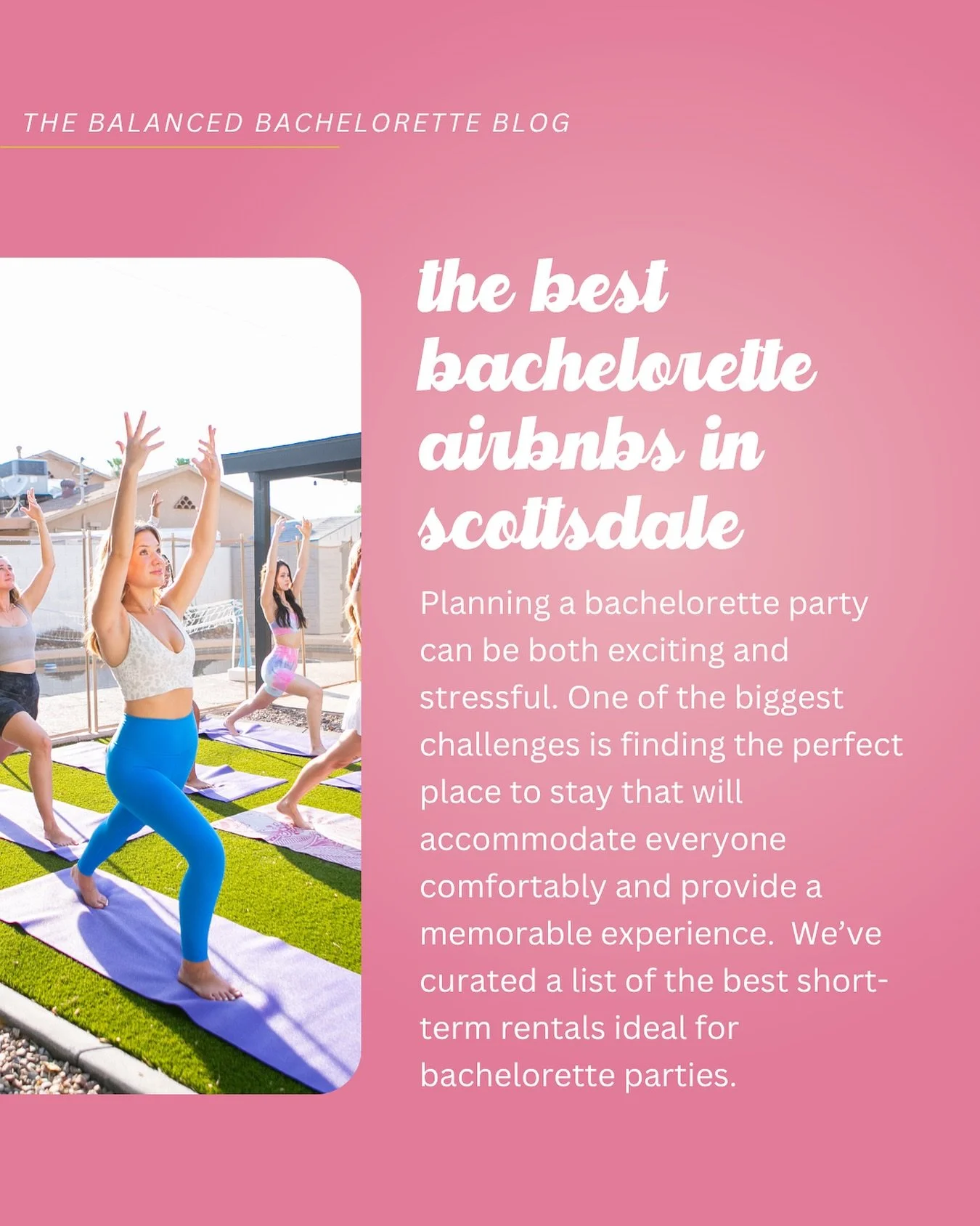 Coming to Scottsdale for your bachelorette party and looking for the perfect Airbnb? 😏

Our blog has you covered! We review our favorite Airbnbs in Scottsdale, AZ. Let us help you find your perfect stay. 😍