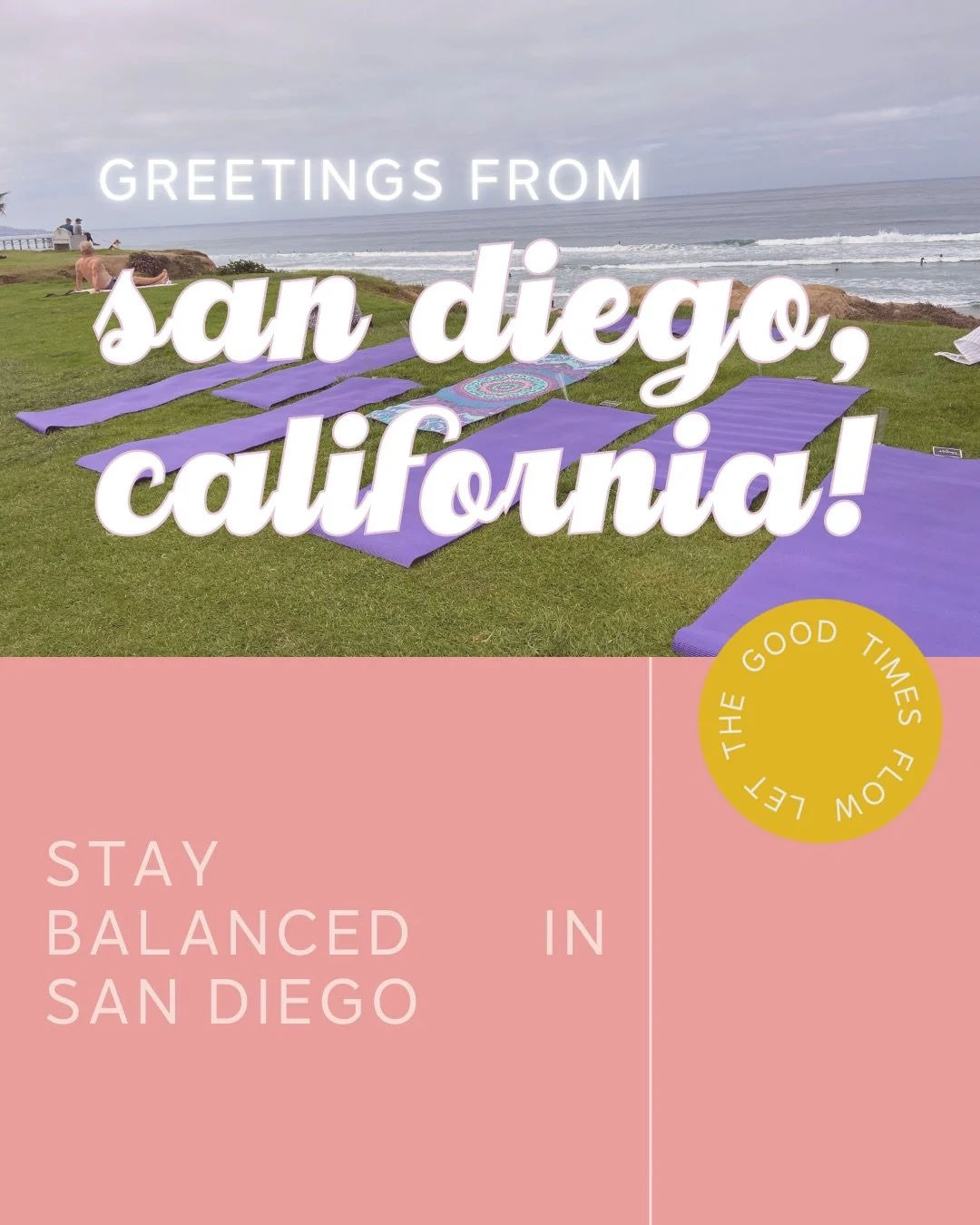 Highlighting our San Diego location. 😍📍🌴

Bachelorette weekends are so dreamy, and so beachy here. We thought we&rsquo;d share what we think would be the PERFECT start to your San Diego morning. 

🧘&zwj;♀️ Class with The Balanced Bachelorette! At