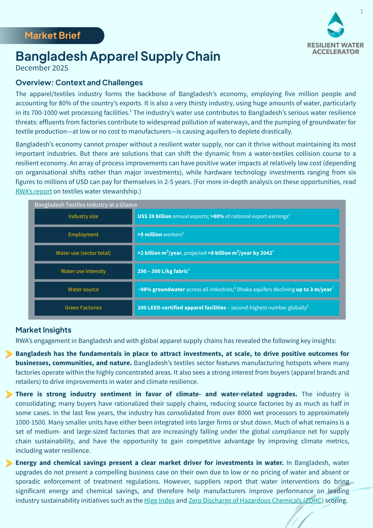 Market Brief: Bangladesh Apparel Sector