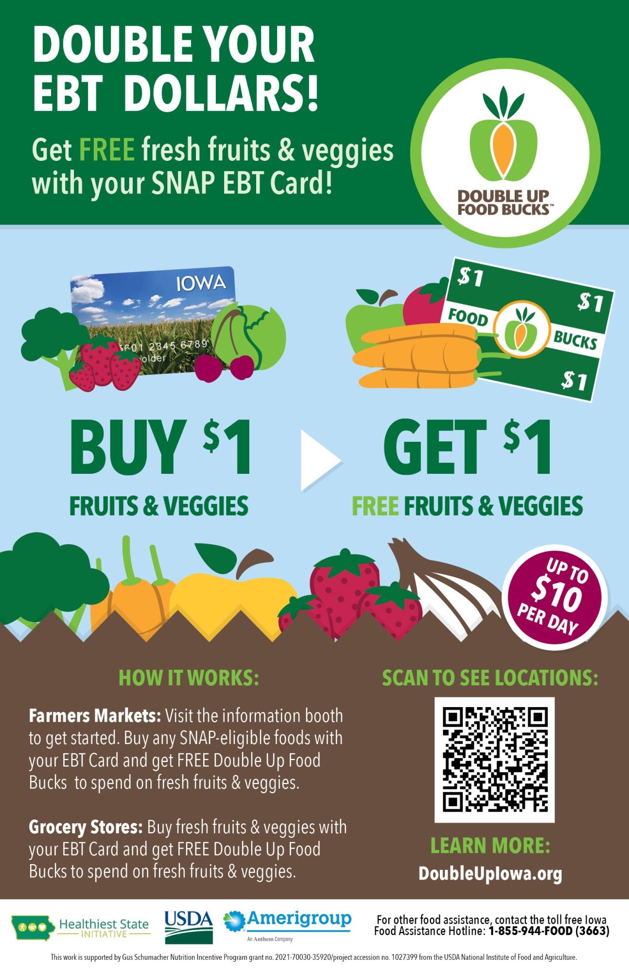 Double Up Food Bucks — Iowa Healthiest State Initiative