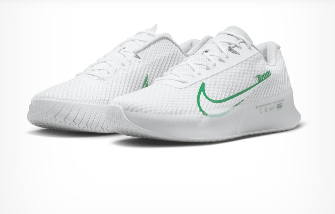 Wmns Nike Court Air Zoom Vapor 11 HC 'White Kelly Green' — Bella's