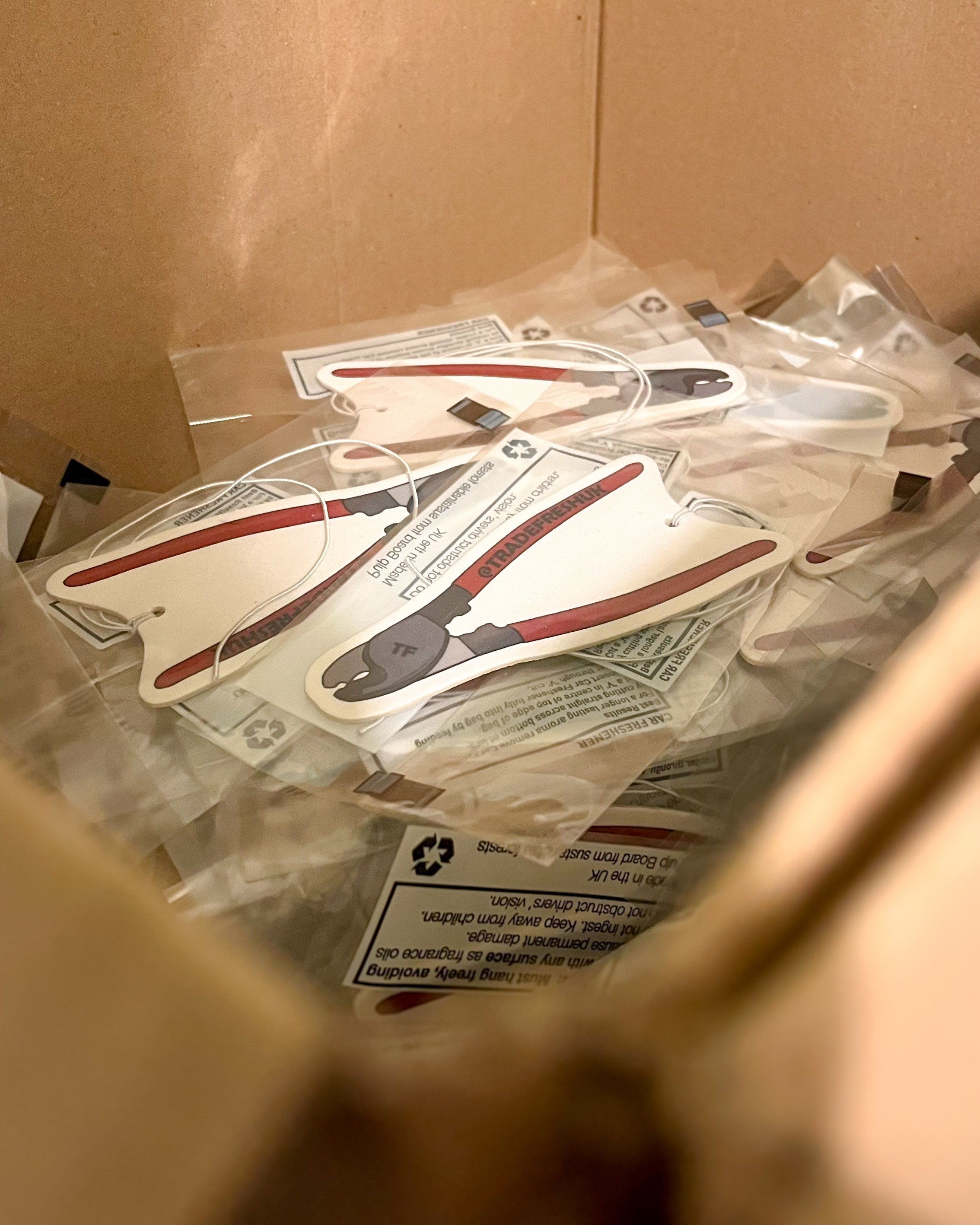 Croppers design air freshener in delivery box