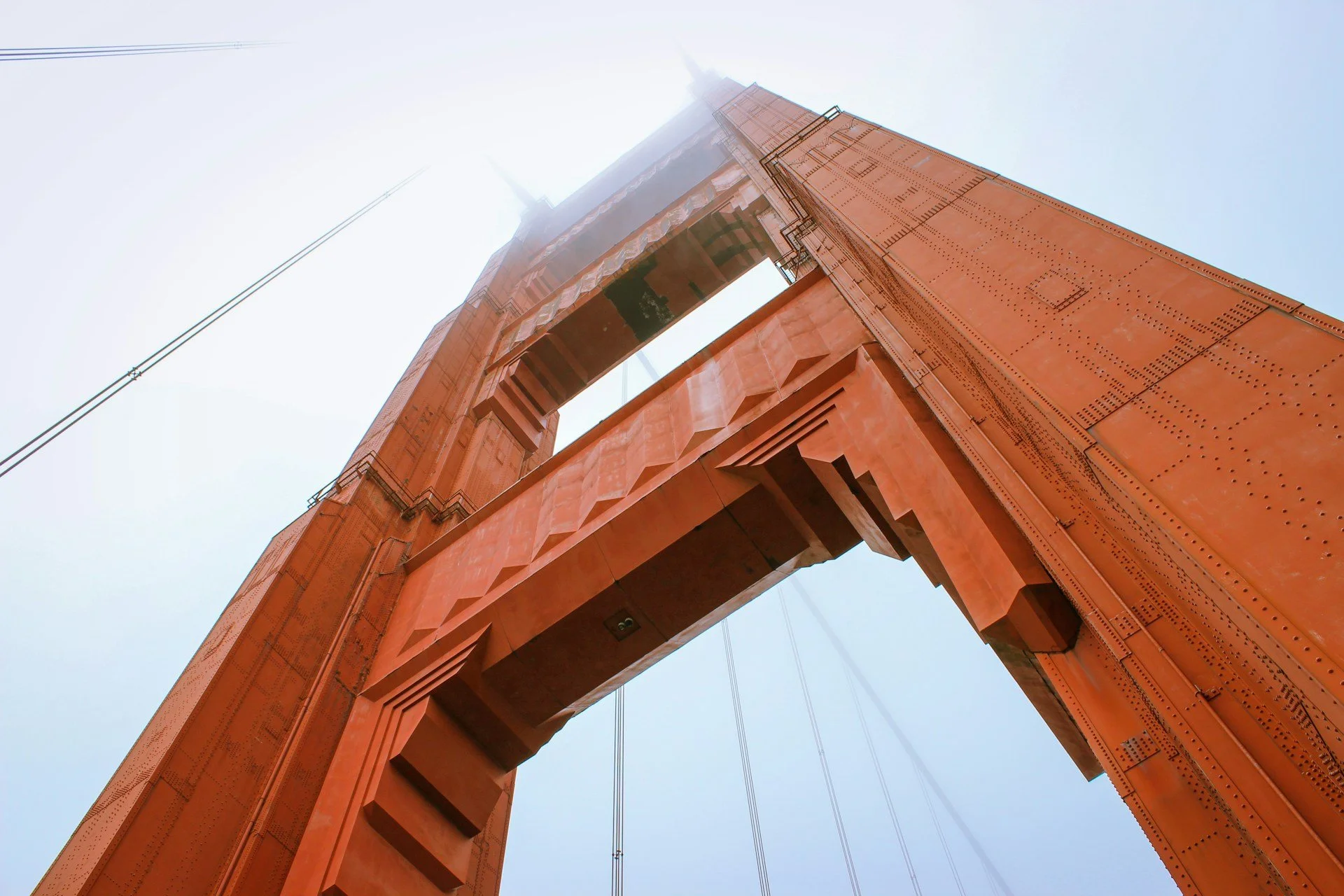 A different perspective of the Golden Gate bridge, shifting the perspective of what we ordinarily see helps us see things differently