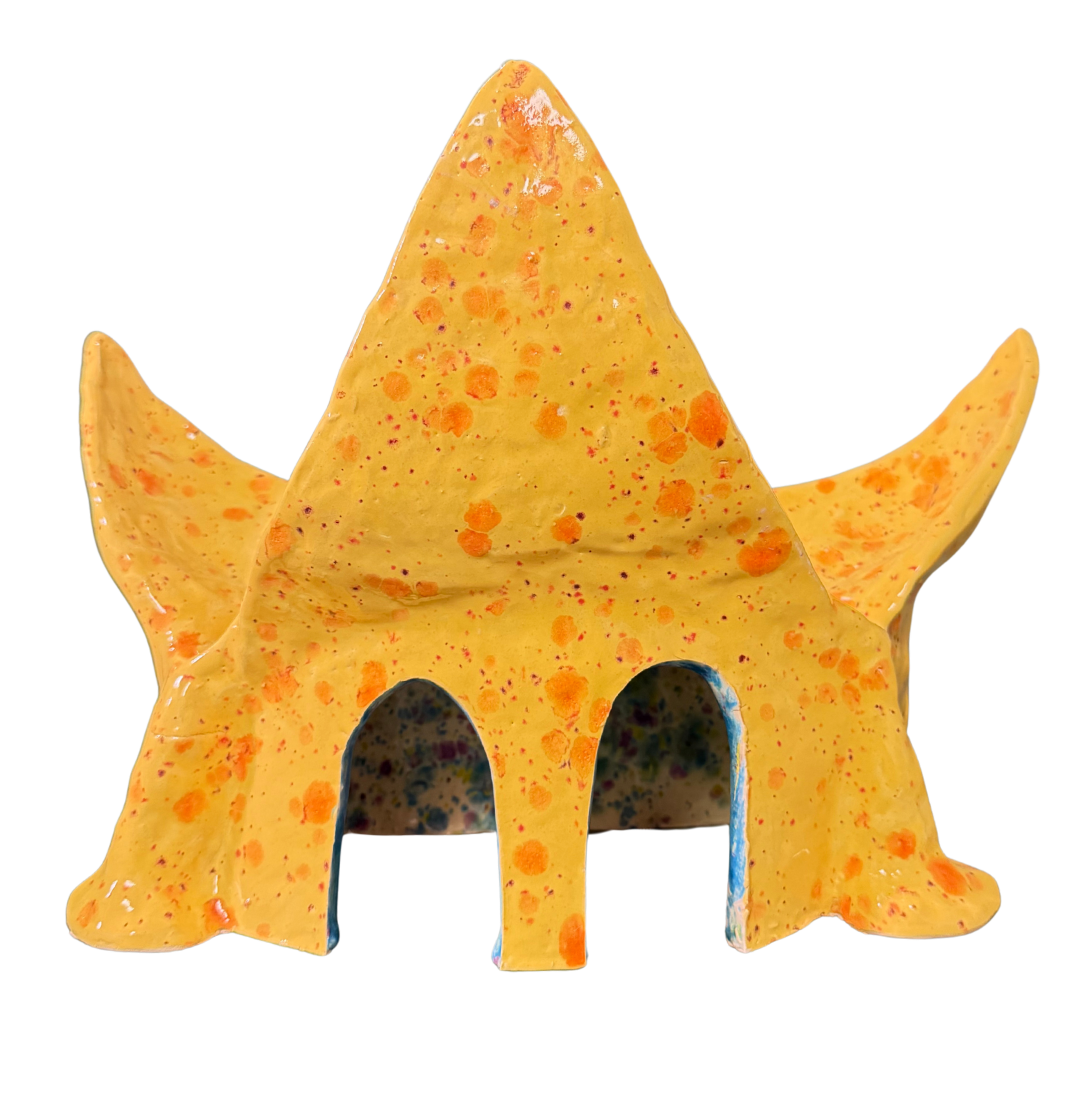 "Louie Lifts Big", Stoneware & glossy glaze, 12" x 15" x 8", 2025
