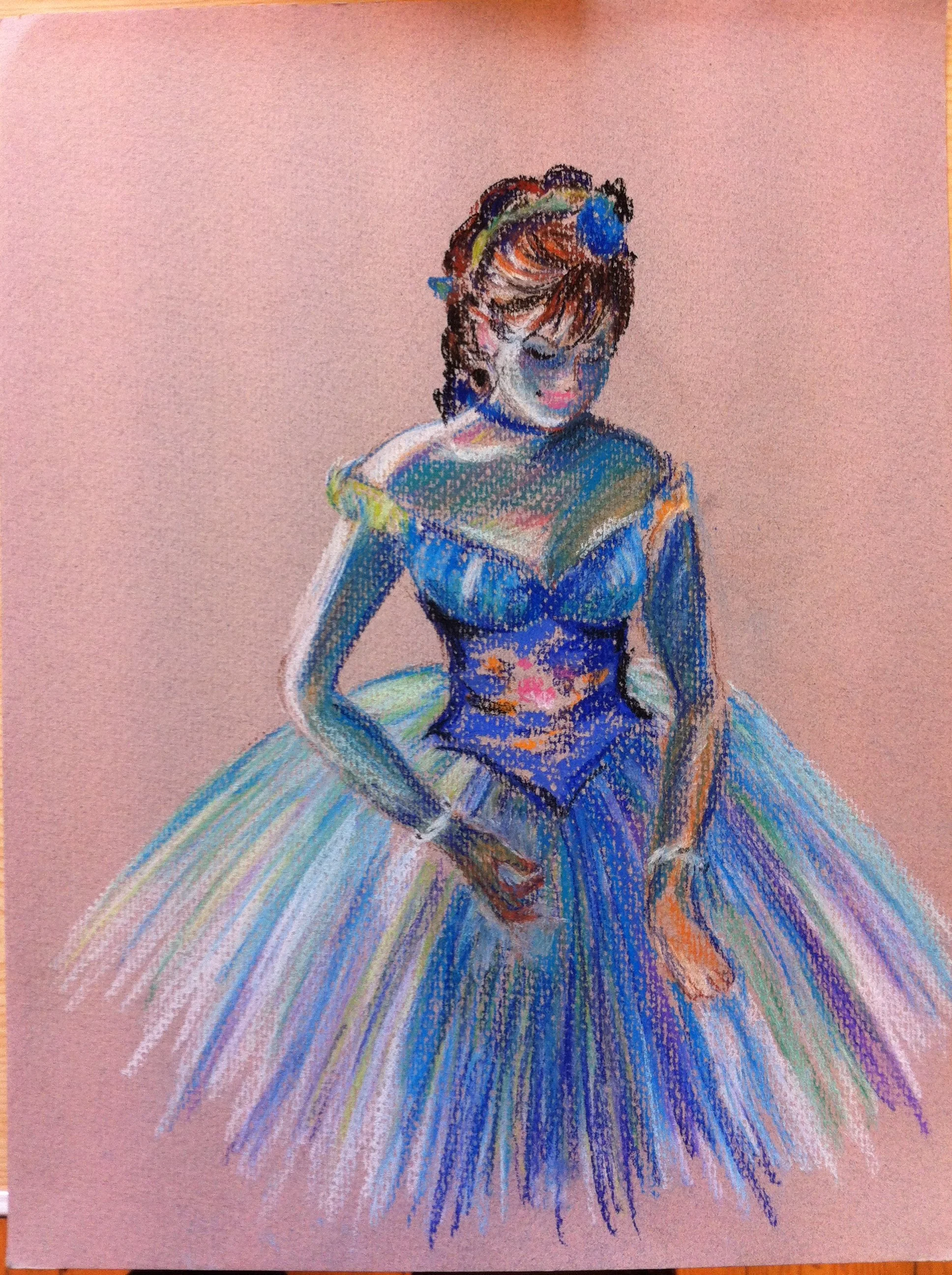 Student work looking at Degas