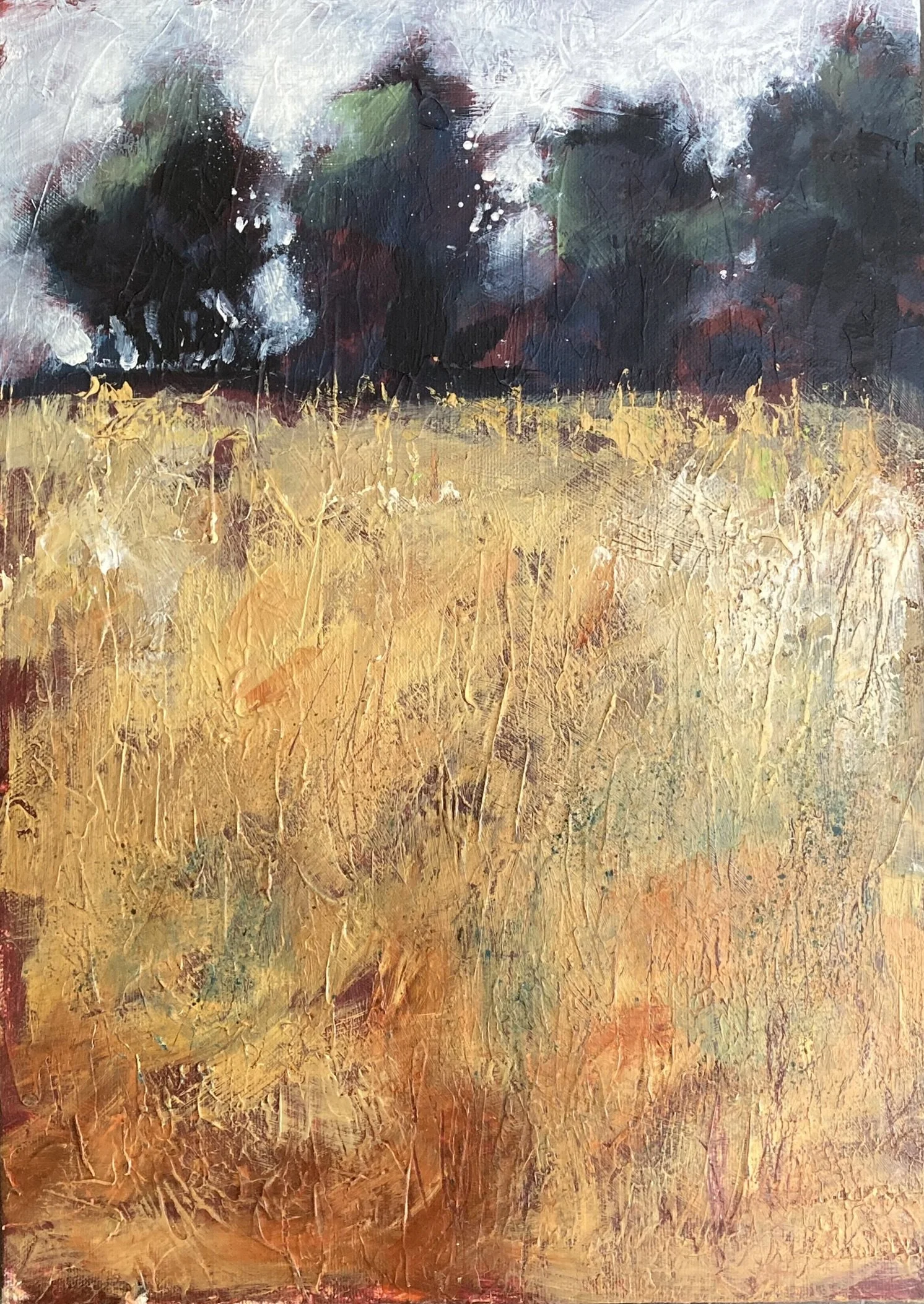 Texture and mark-making in acrylics