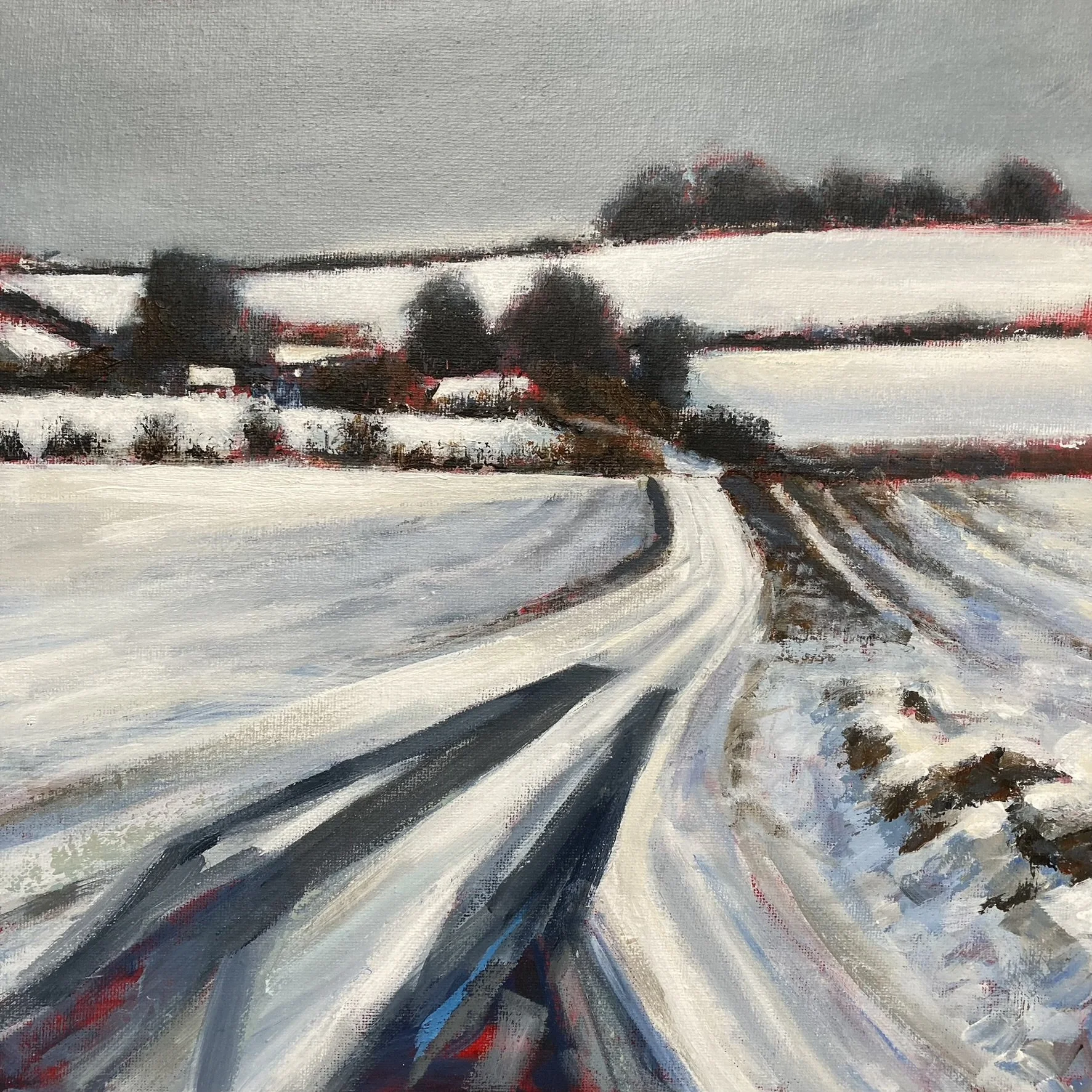 Limited detail and bold marks in acrylics