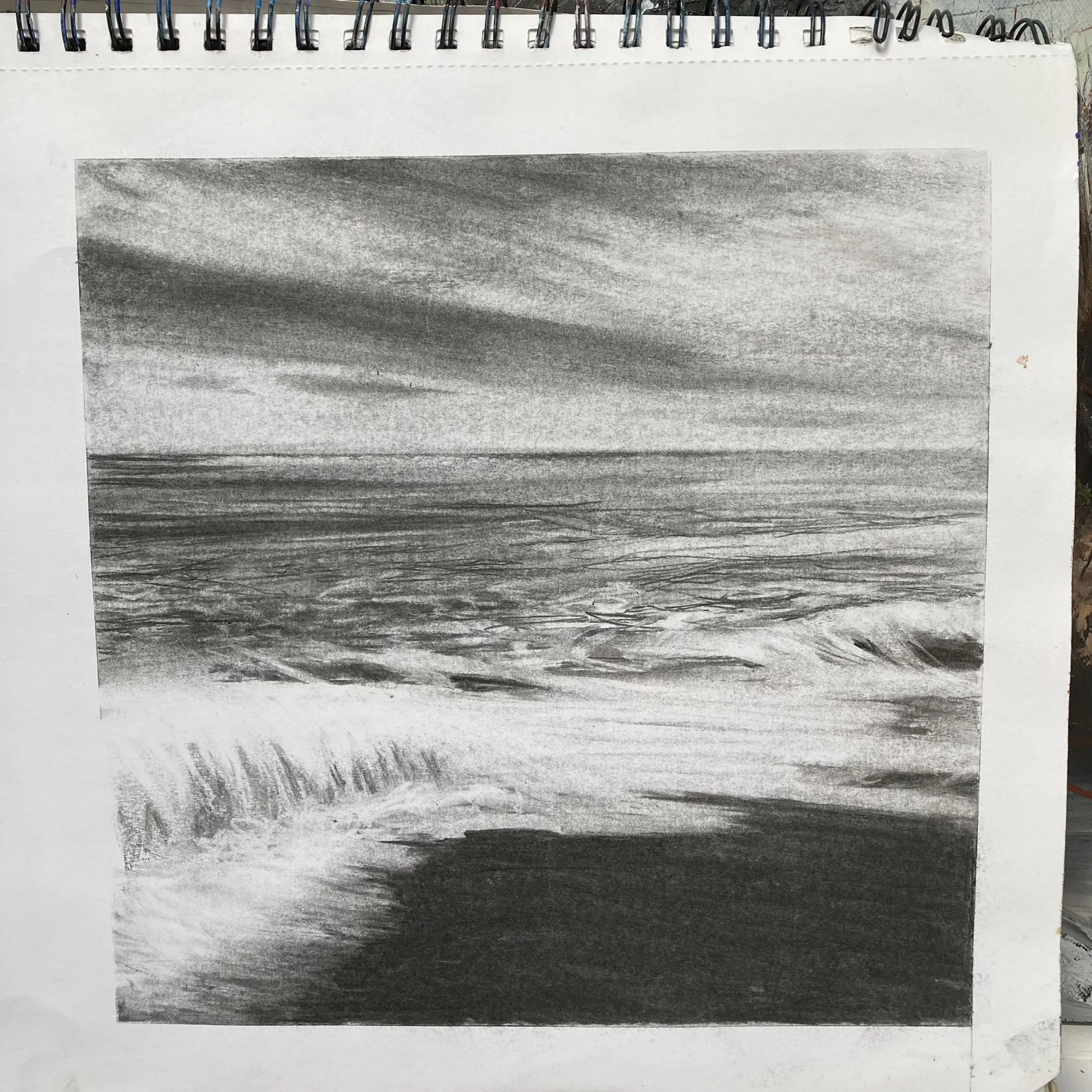 Dramatic seas - using a putty rubber