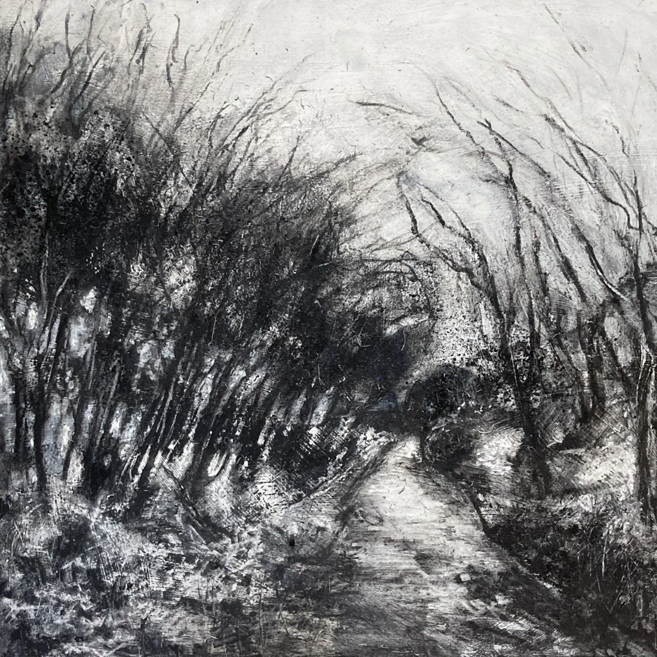 Using blending tools, erasers with charcoal