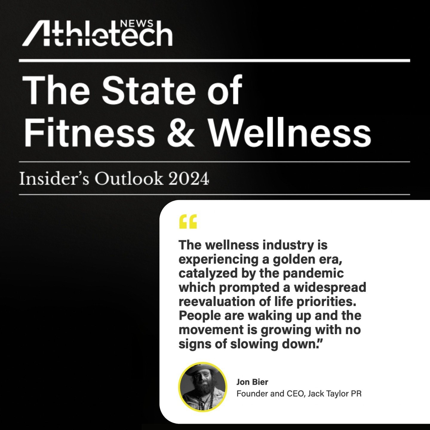 Some of our client leaders, including our founder @jonbier13, provided their thoughts on the state of the fitness and wellness industry in @athletechnews' annual report.