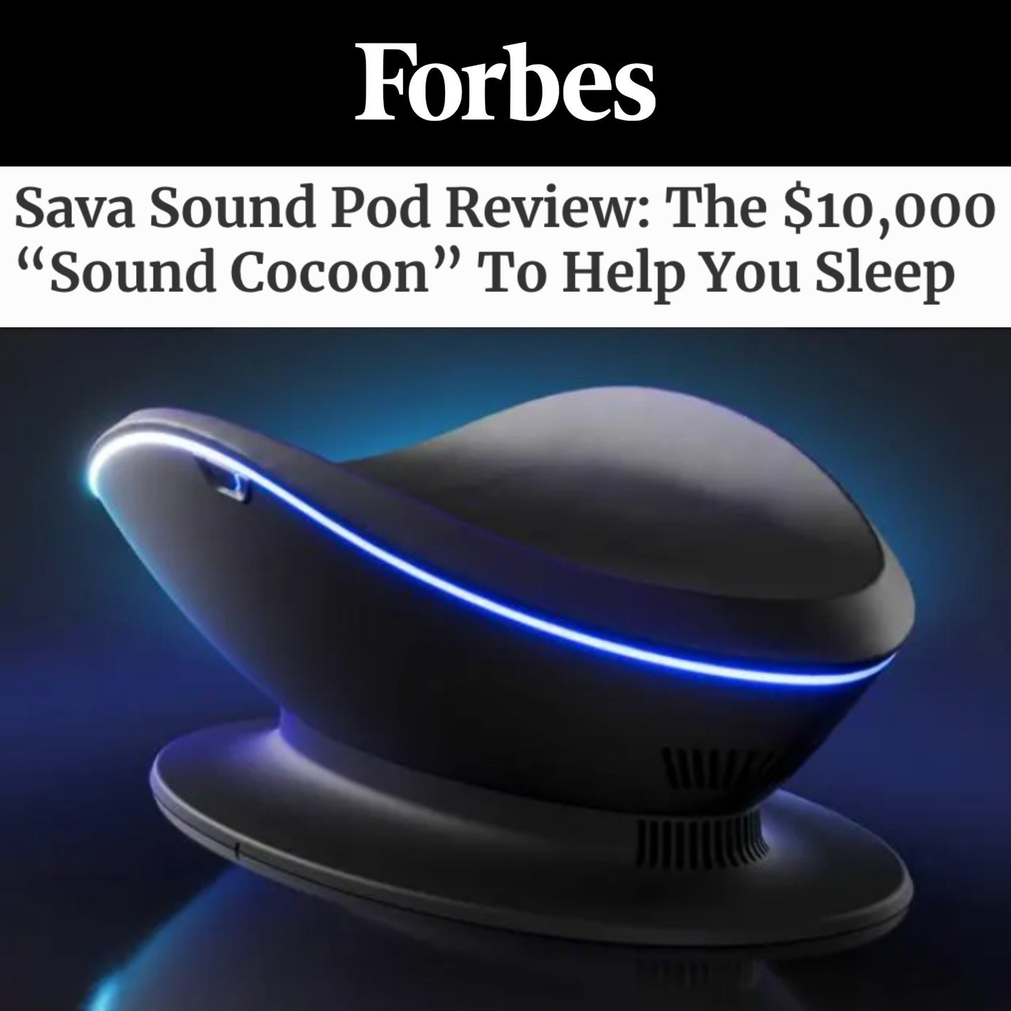 &quot;Do you find it difficult to meditate or shut your brain off for just a few moments? The Sava Sound Pod could be your key to finally releasing your mind from constant flight-or-fight mode and into a higher state of consciousness.&quot;

Step int