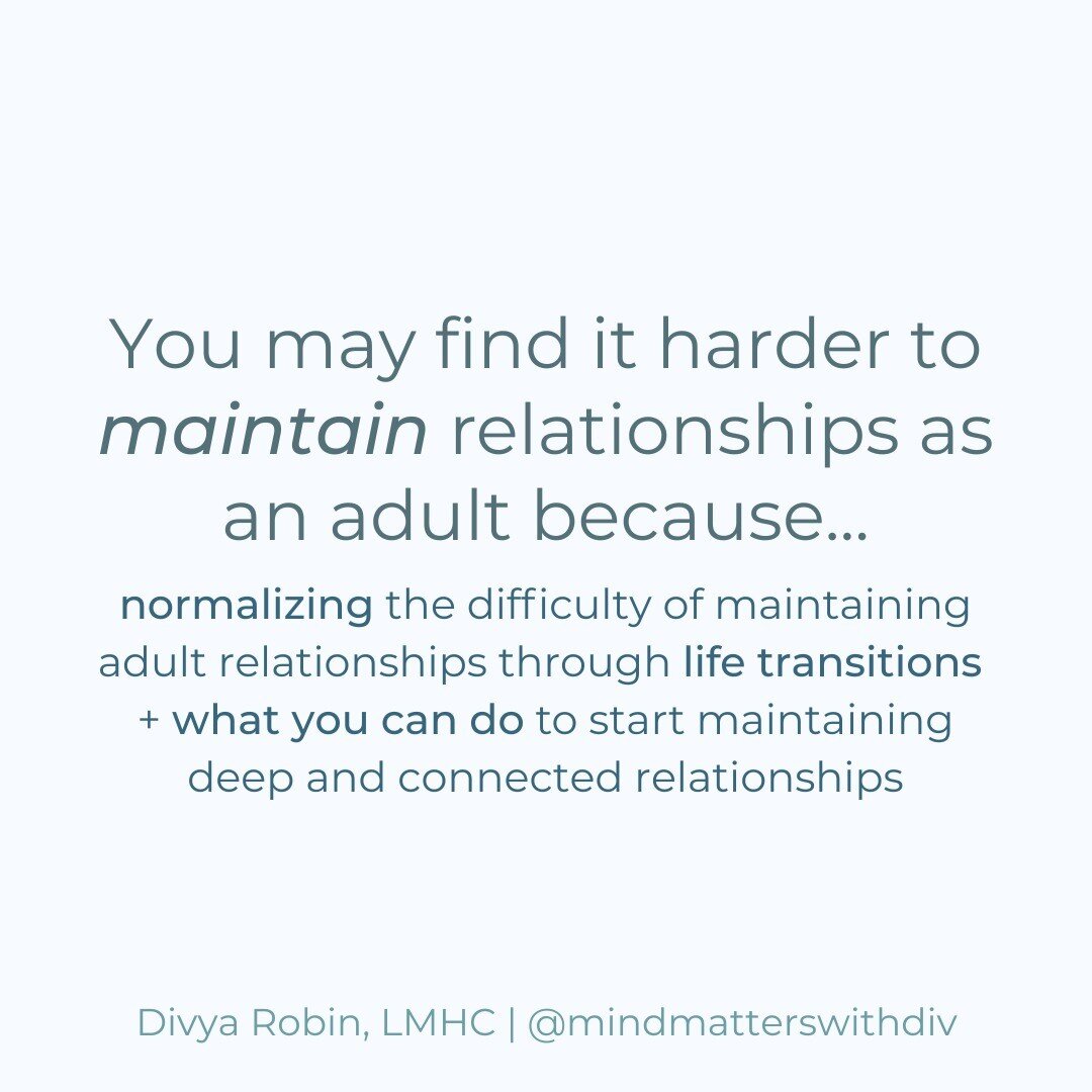 The way you connect &amp; maintain relationships as an adult is a different ball-game from when you are younger. Life, obligations, circumstances, values, and energy levels change.

Many of us are trying to apply our 'child blueprint' of connection t
