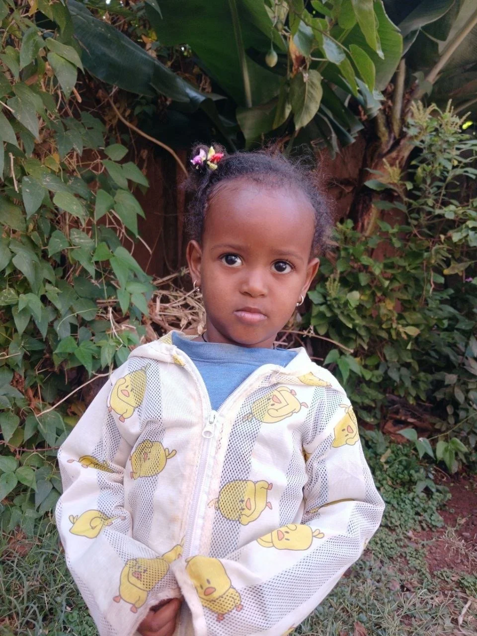 Yordanos | Age 2 | Birthday 08/03/2023 | Her parents are divorced. She lives with her mother who sells bananas on the street and washes clothes for a living. 