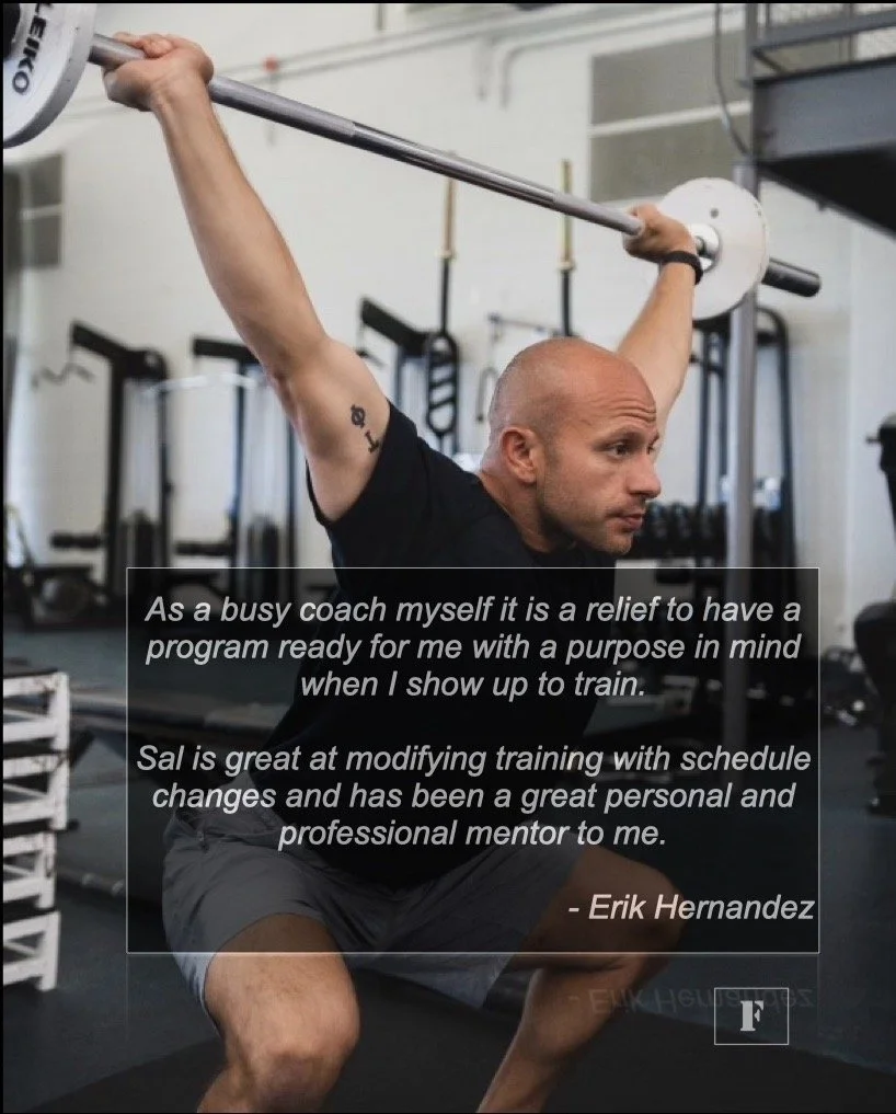 NFL Coach Sal Alosi remote coaching program with UNC coach Erik Hernandez Fortitude Gym HQ in Chandler Arizona