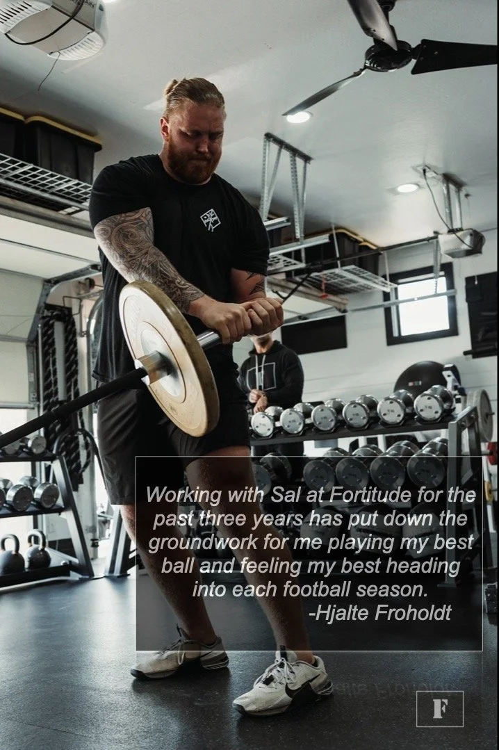 Veteran Strength Coach Sal Alosi improving football performance with NFL athletes at Fortitude Gym HQ in Chandler Arizona